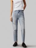 Calvin Klein Tapered Mom Jeans, Light Blue