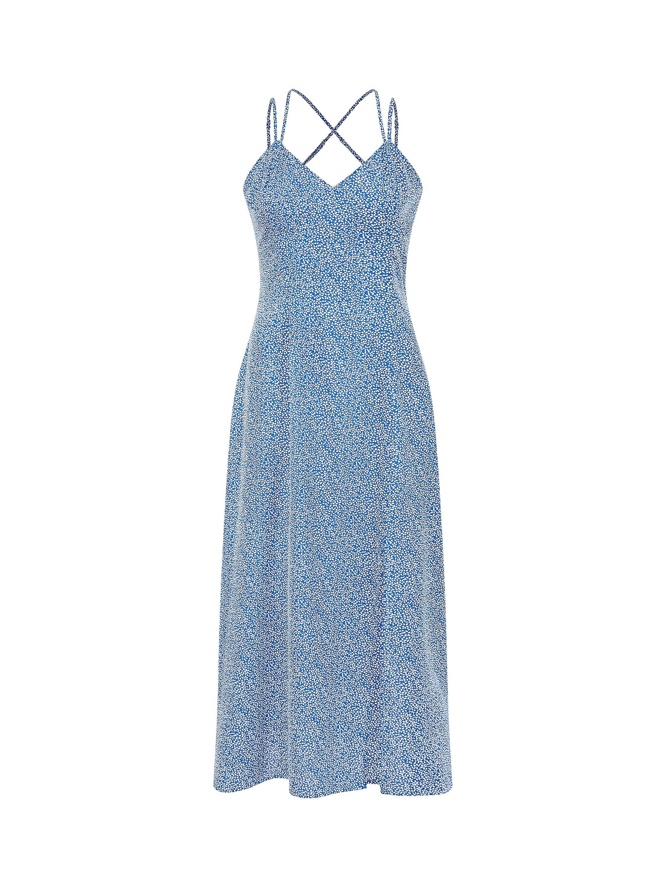 Product image 5 of 5, which shows Yumi Ditsy Print Maxi Dress, Blue, 8