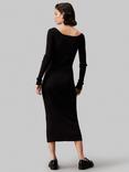 Calvin Klein Button Knit Dress, Black