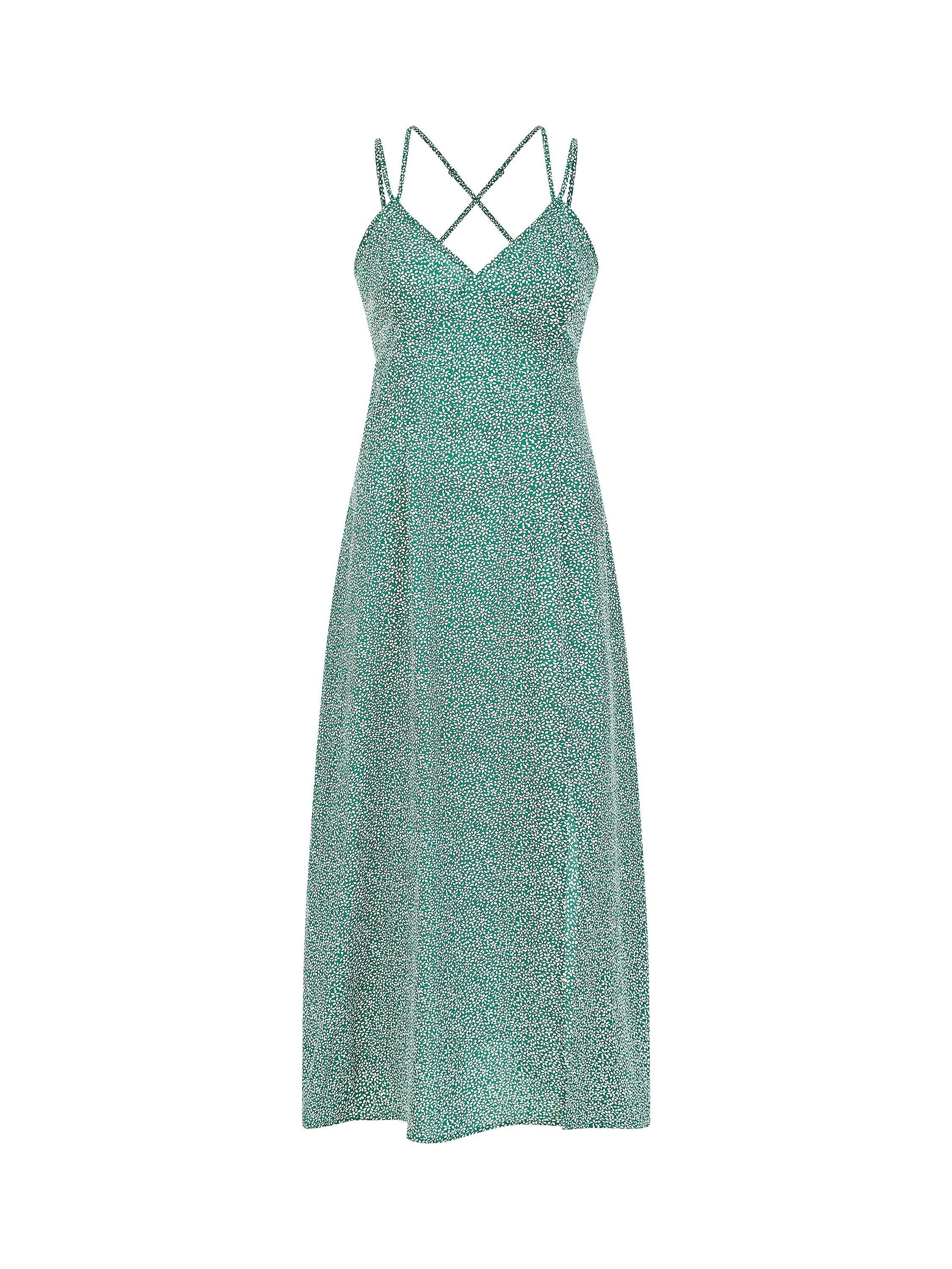 Product image 5 of 5, which shows Yumi Ditsy Print Maxi Dress, Green, 8