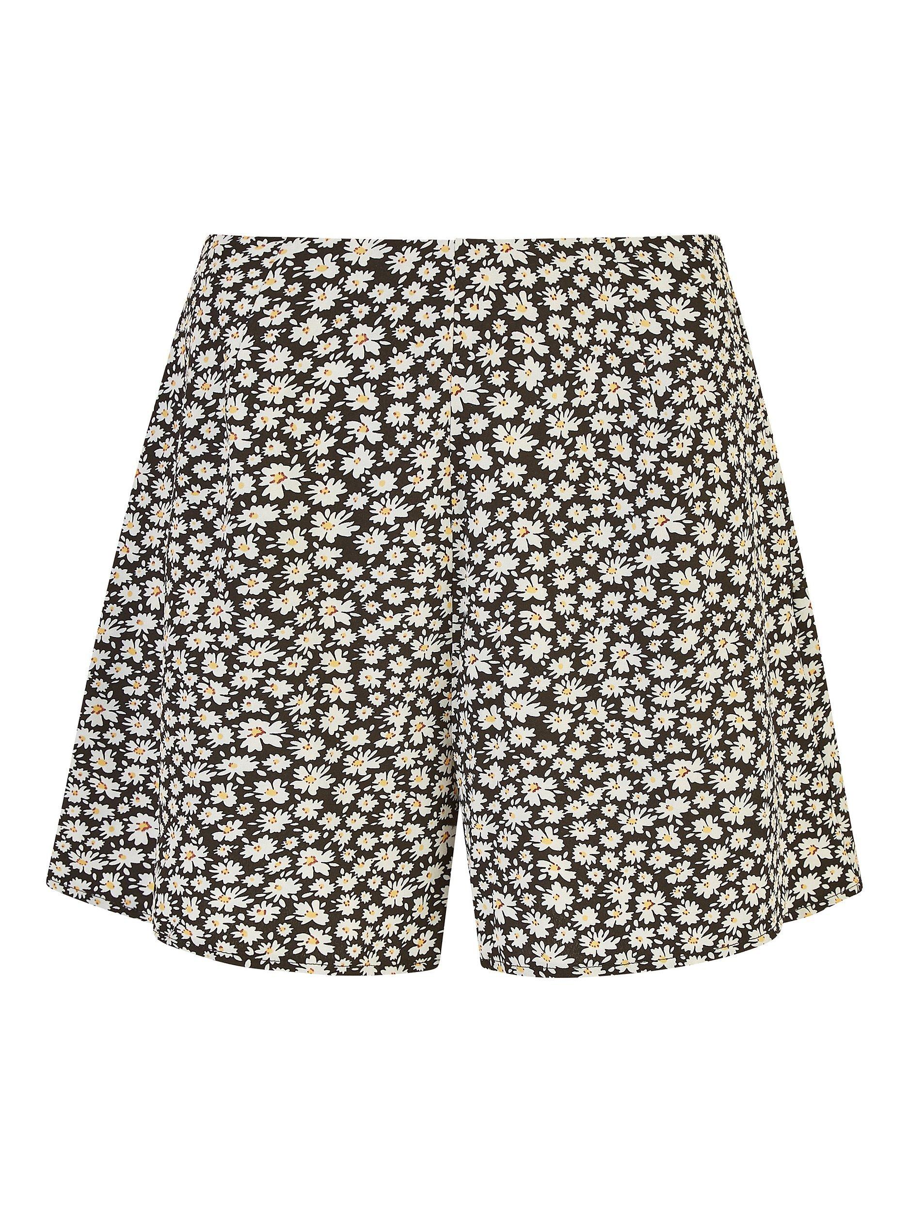 Product image 4 of 4, which shows Mela London Daisy Skater Shorts, Black/Multi, 8