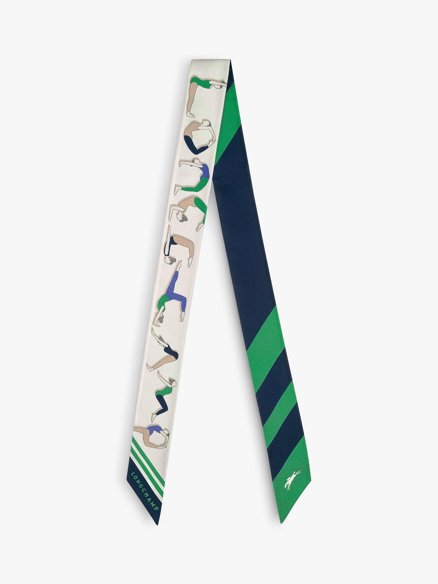 Longchamp Yoga Print Ribbon Scarf, Multi
