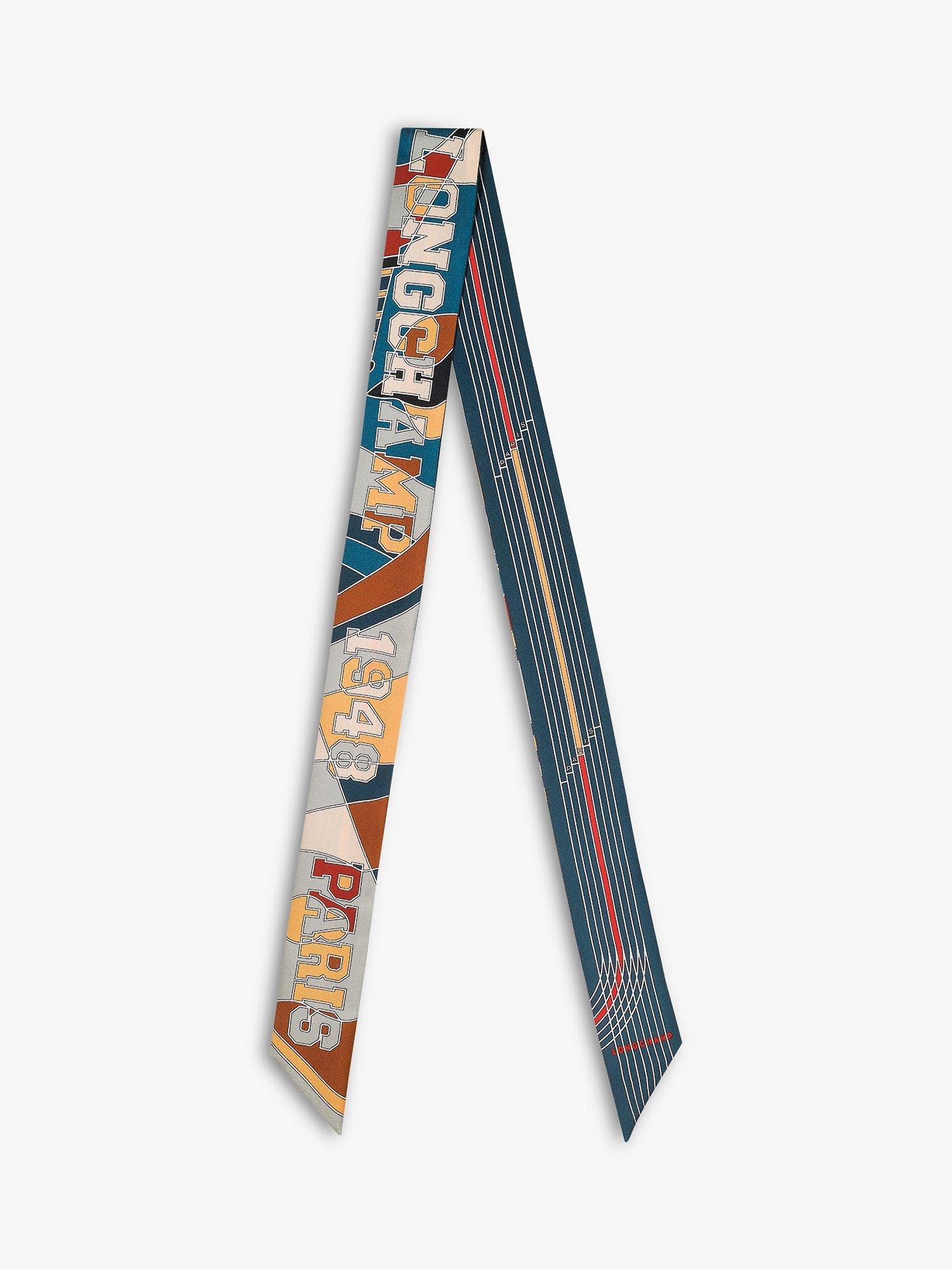Longchamp League Silk Headband, Ink Blue