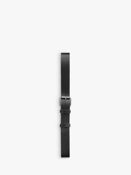 Nudie Jeans Pedersson Full Grain Leather Belt, Black