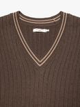 Nudie Jeans Sverre Knitted Vest Jumper, Brown