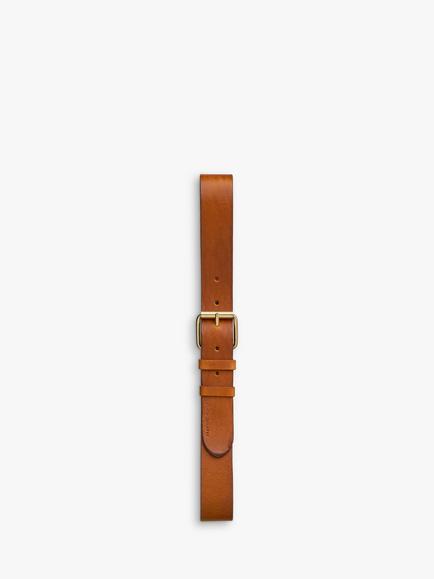 Nudie Jeans Pedersson Full Grain Leather Belt, Toffee Brown
