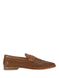 Kurt Geiger London Pablo Woven Leather Loafers, Tan