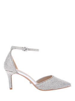 Carvela Shine Embellished Court Shoes, Silver, Silver