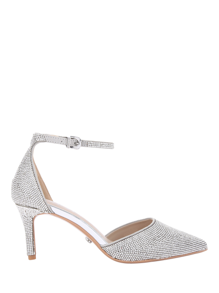 Carvela Shine Embellished Court Shoes, Silver, Silver