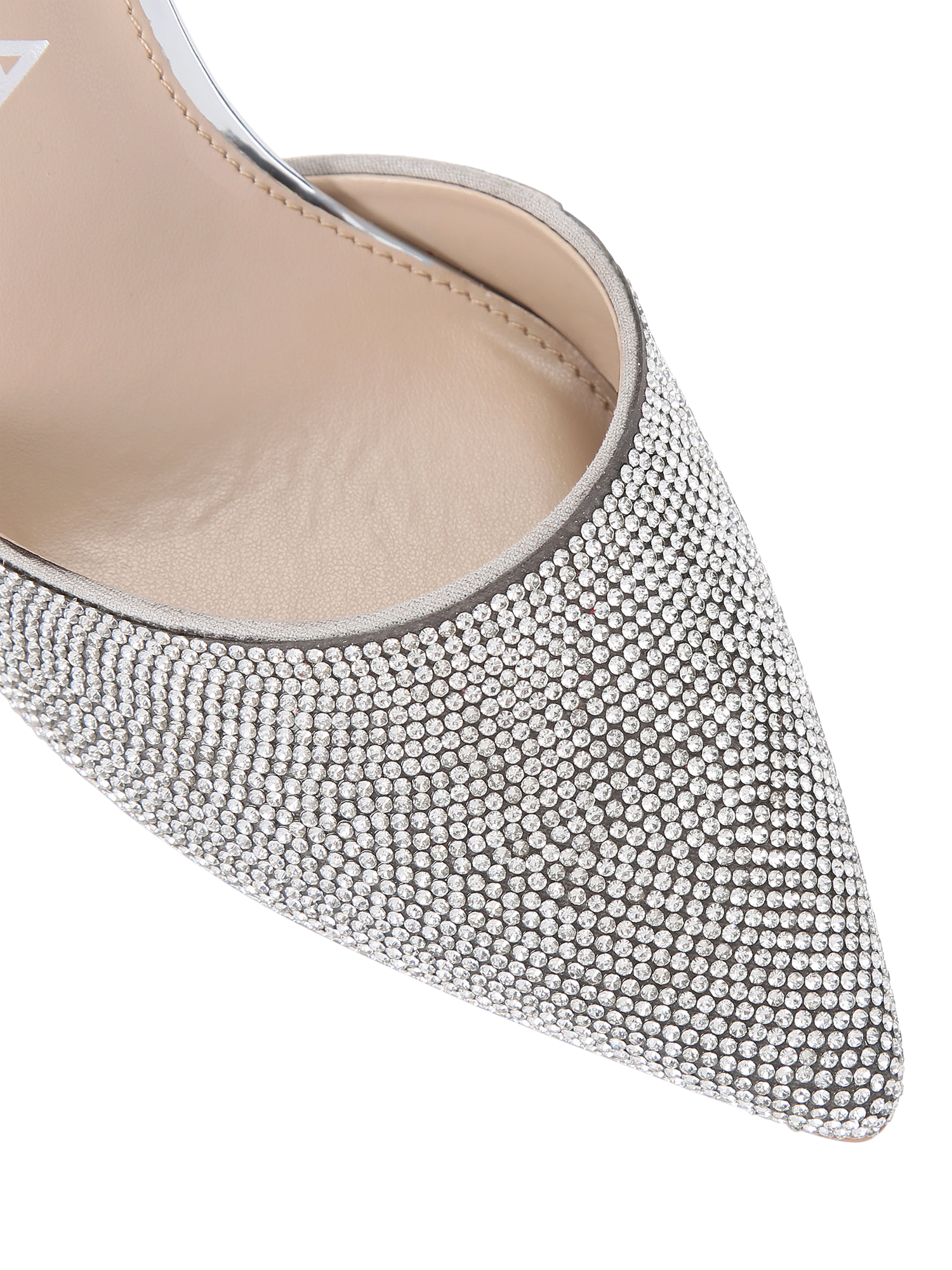 Product image 5 of 5, which shows Carvela Shine Embellished Court Shoes, Silver, 3