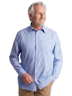 Rohan Finchley Lightweight Long Sleeve Shirt, Ridge Blue, Ridge Blue