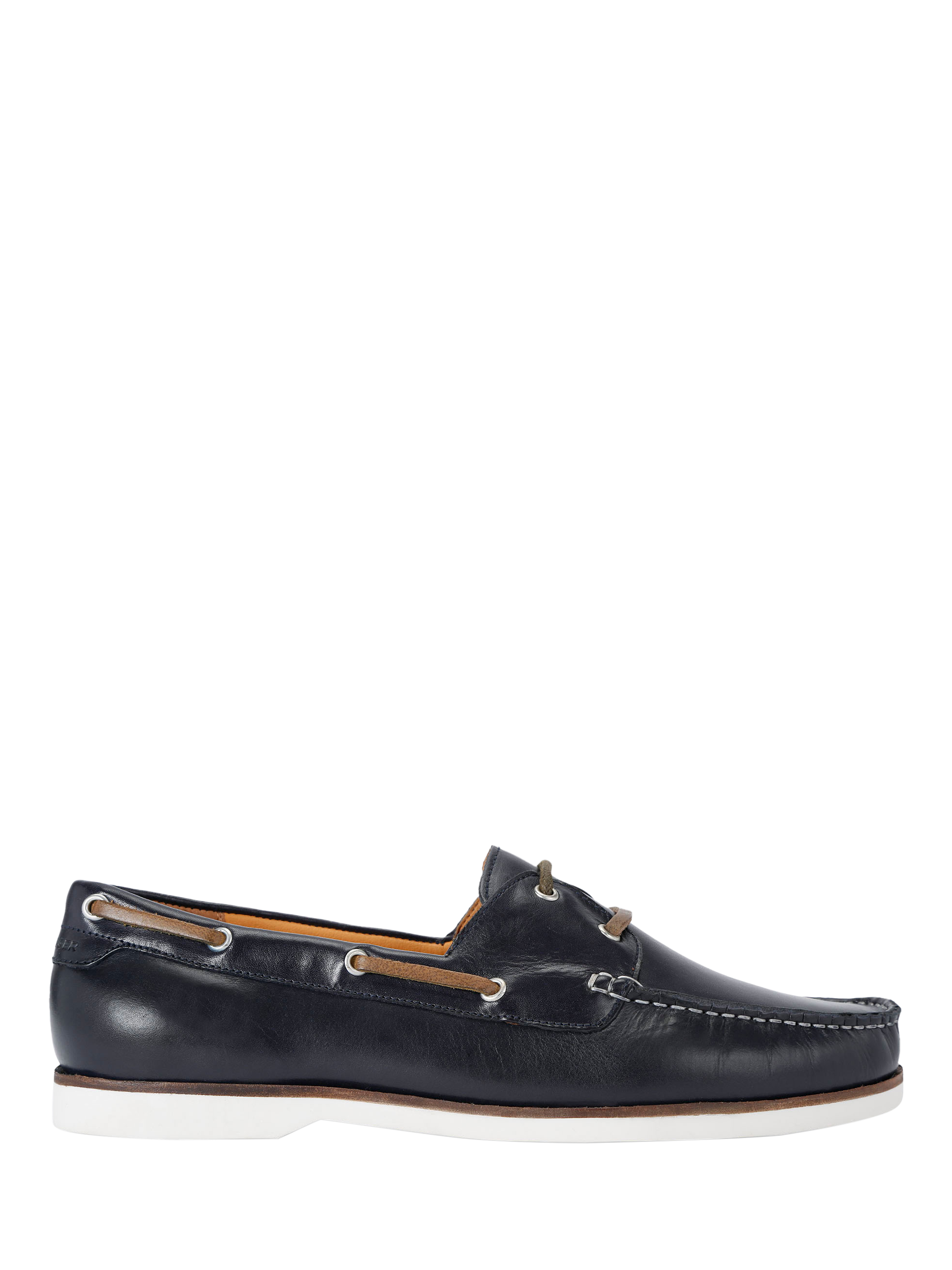 KG Kurt Geiger Venice Leather Boat Shoes, Navy, 6