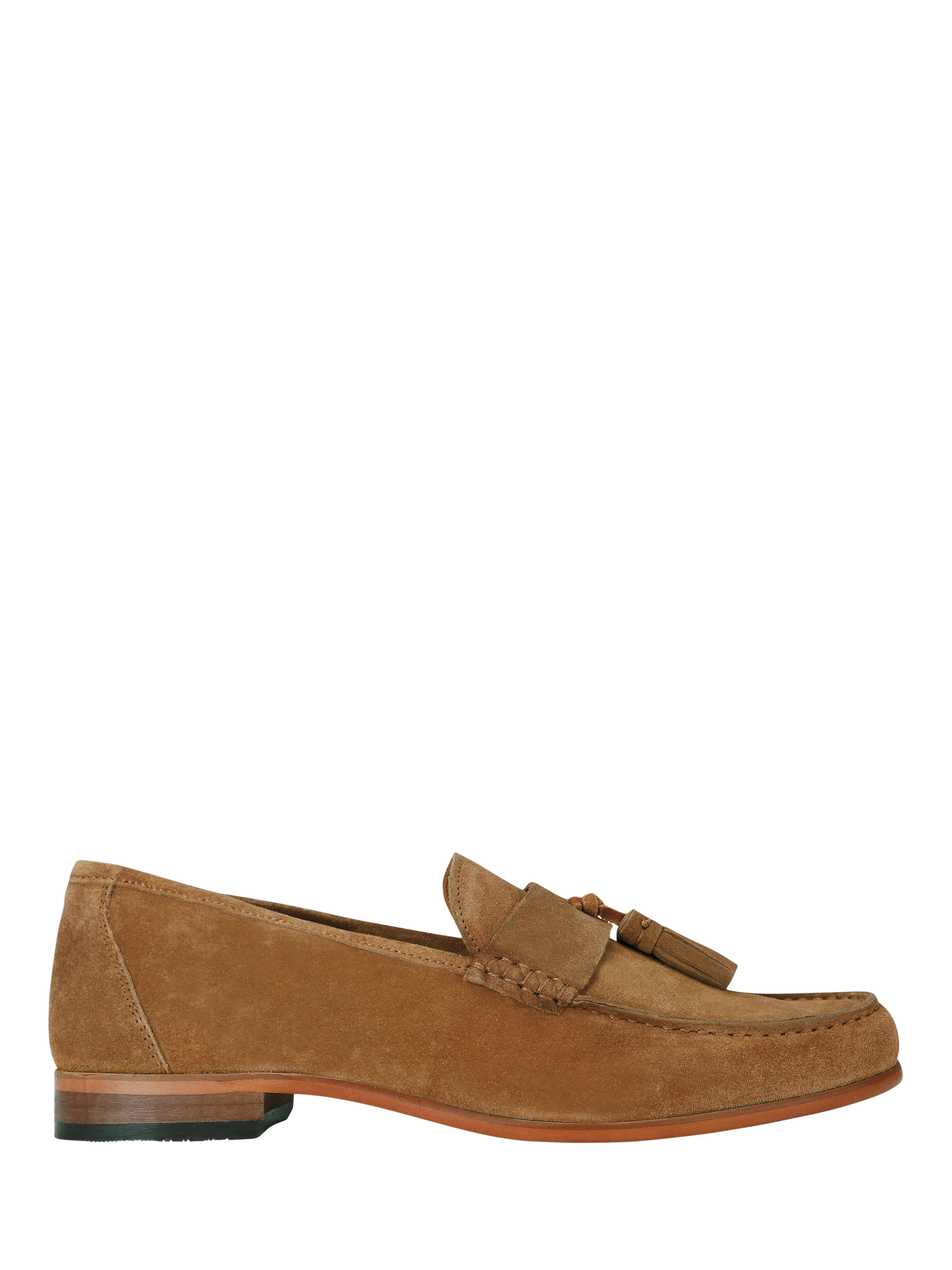Product image 1 of 4, which shows KG Kurt Geiger Reggie Suede Loafers, Brown Mid, 6