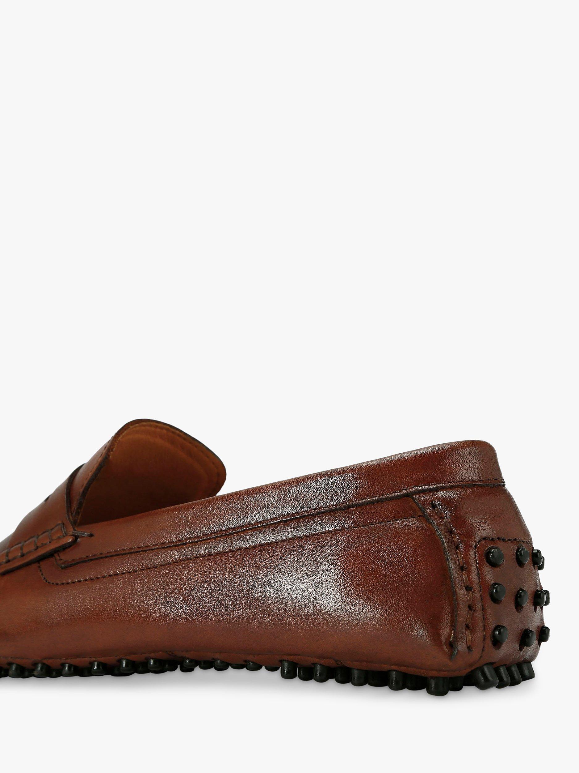 Product image 3 of 4, which shows KG Kurt Geiger Rocky Leather Loafers, Tan, 6