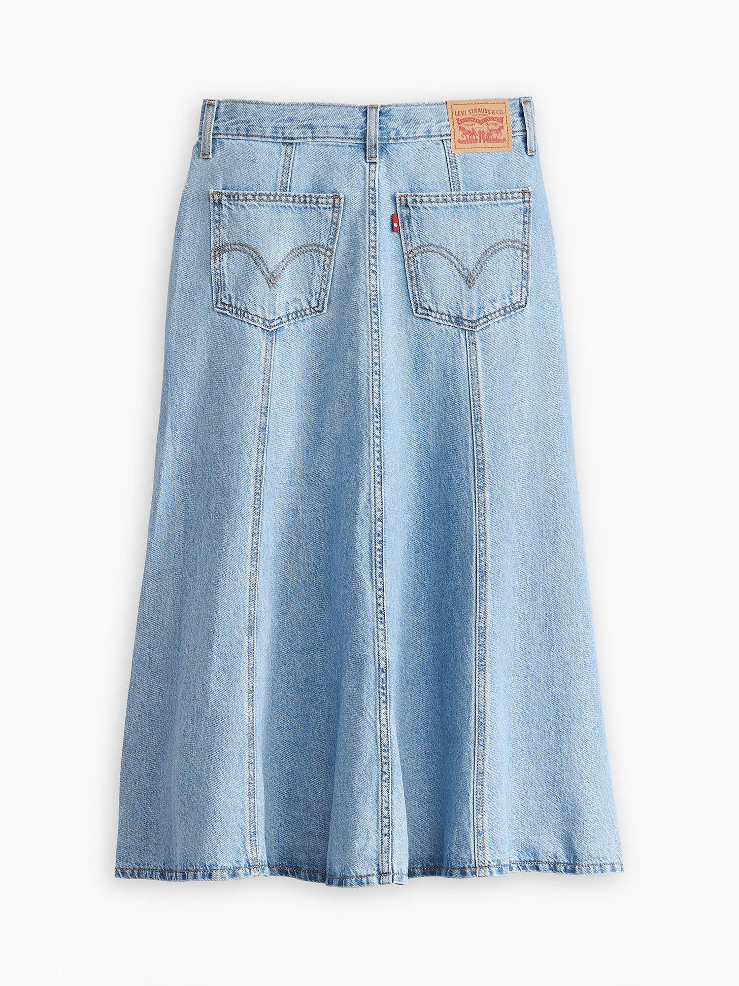 Product image 5 of 5, which shows Levi's Fit & Flare Denim Skirt, I Will, 24