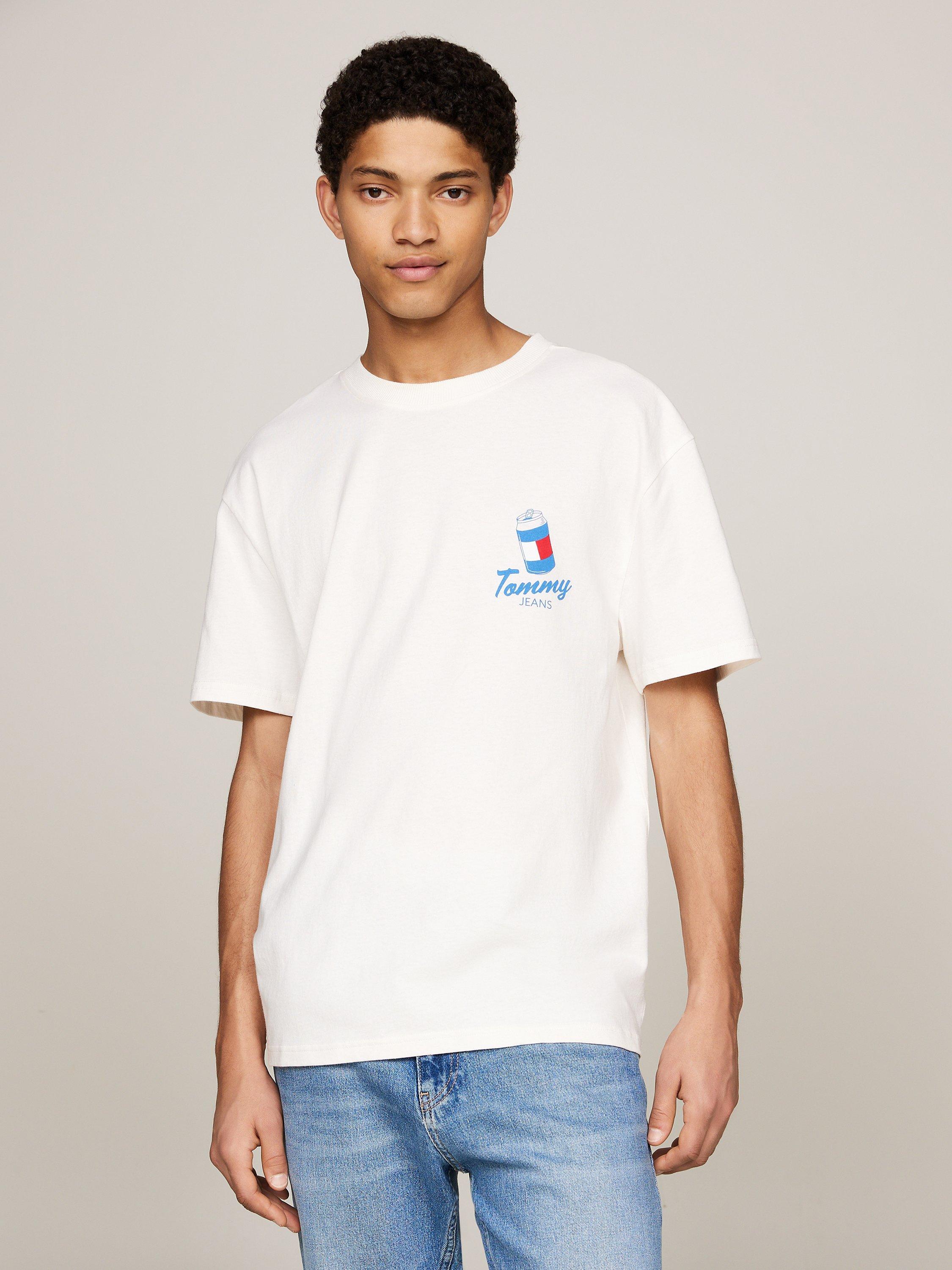 Tommy Jeans Short-sleeve Novelty Logo T-Shirt, Ancient White, XS