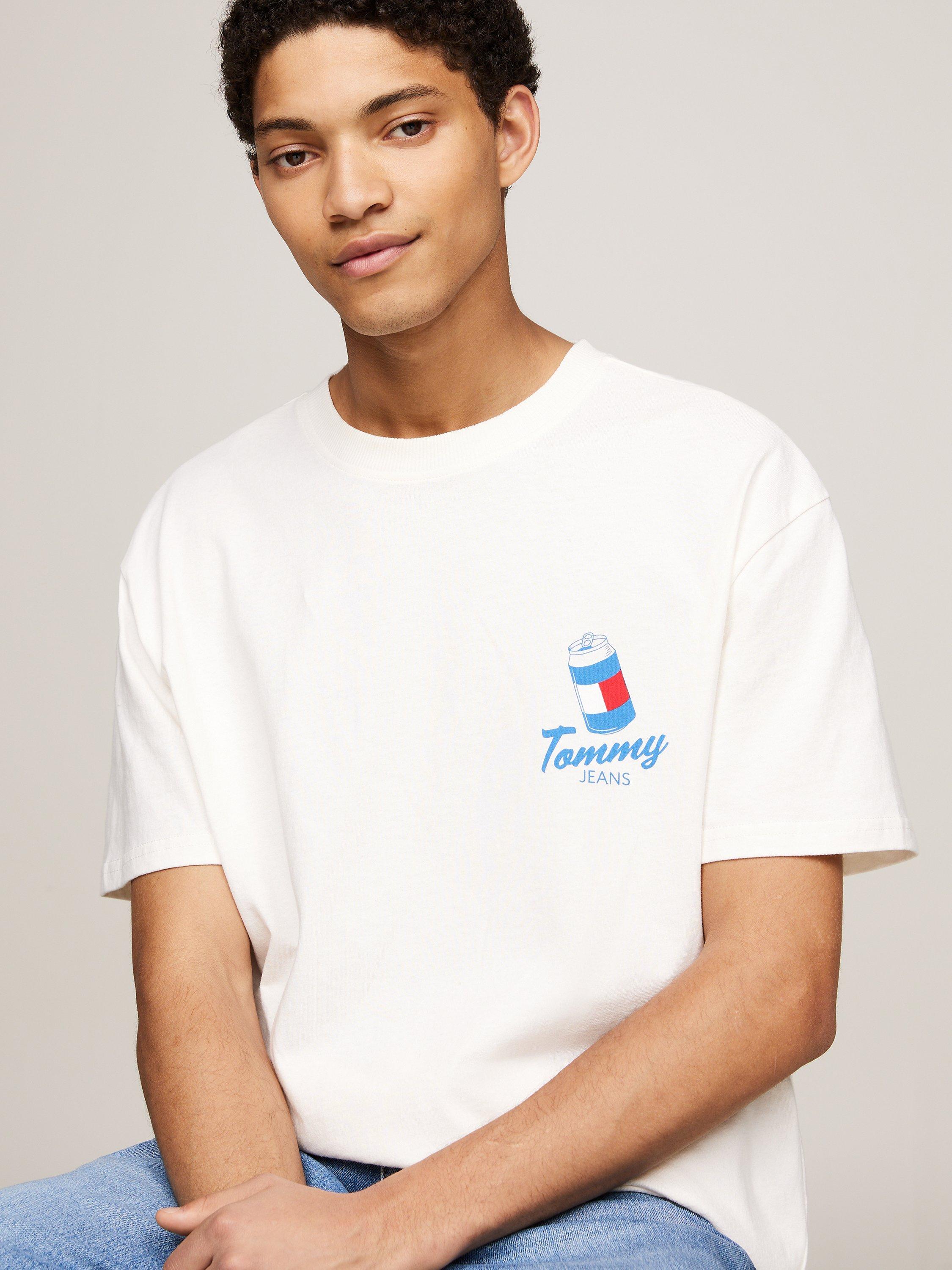 Tommy Jeans Short-sleeve Novelty Logo T-Shirt, Ancient White, XS