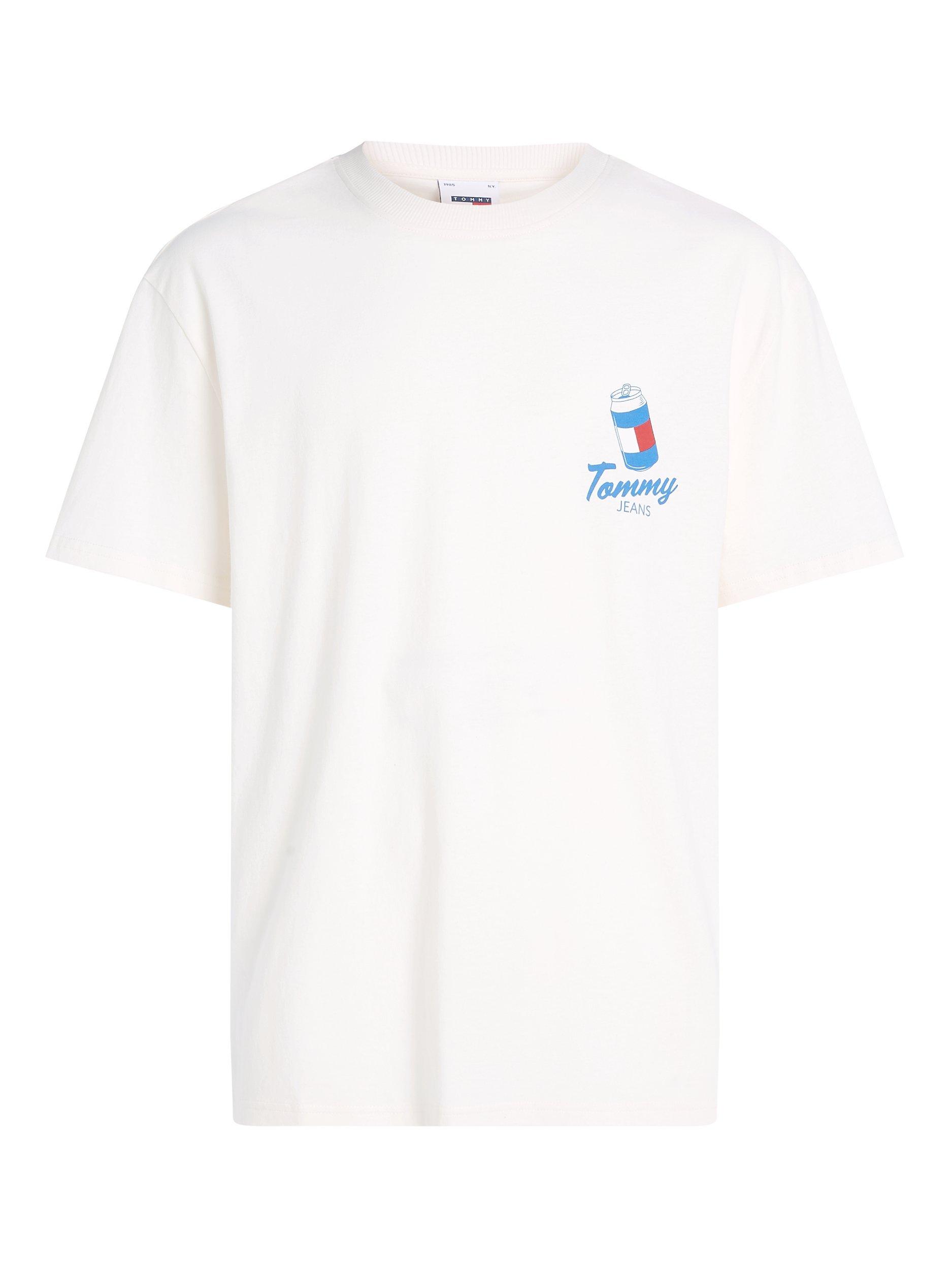 Tommy Jeans Short-sleeve Novelty Logo T-Shirt, Ancient White, XS