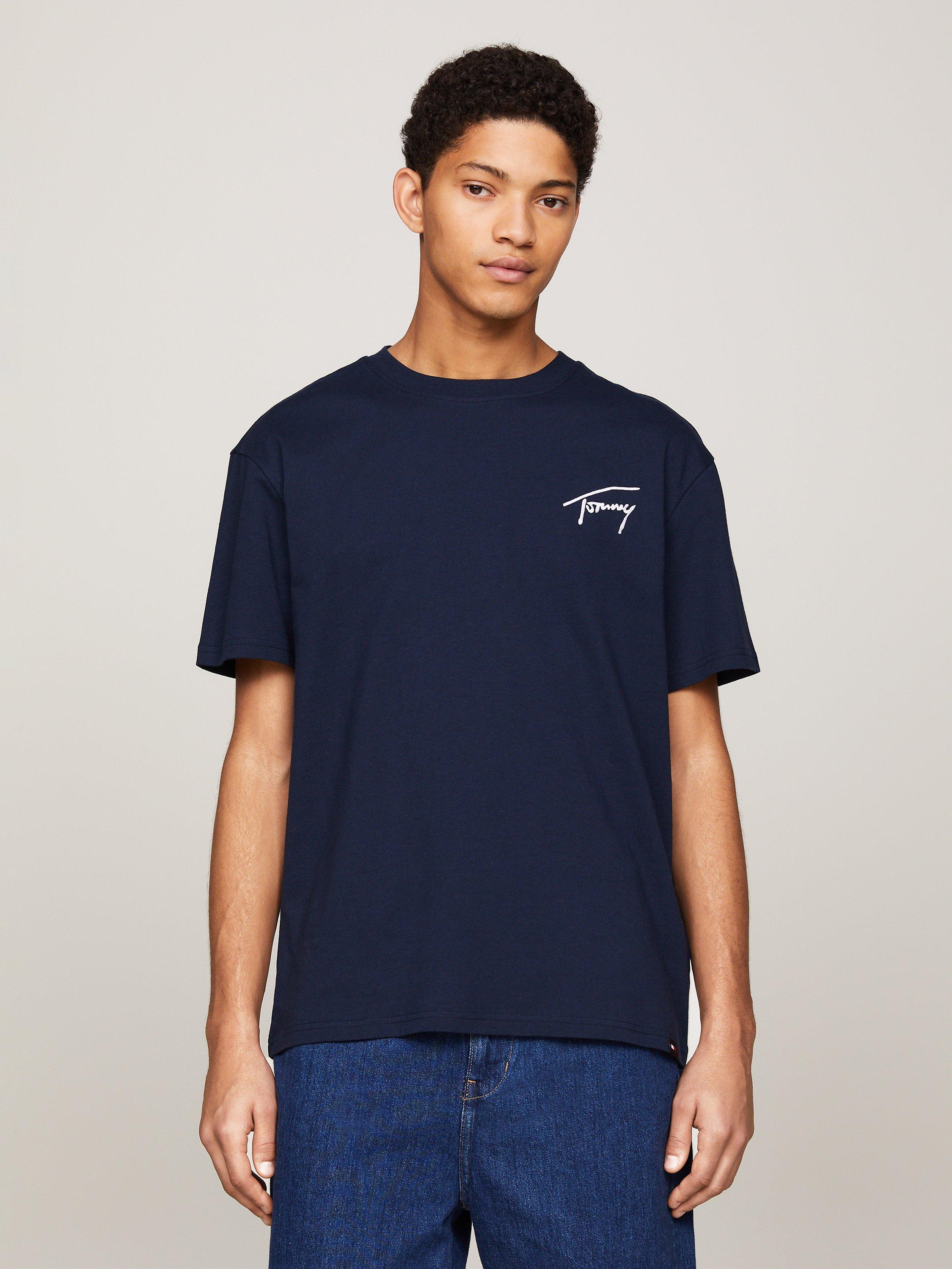 Tommy Jeans Signature T-Shirt, Dark Night Navy