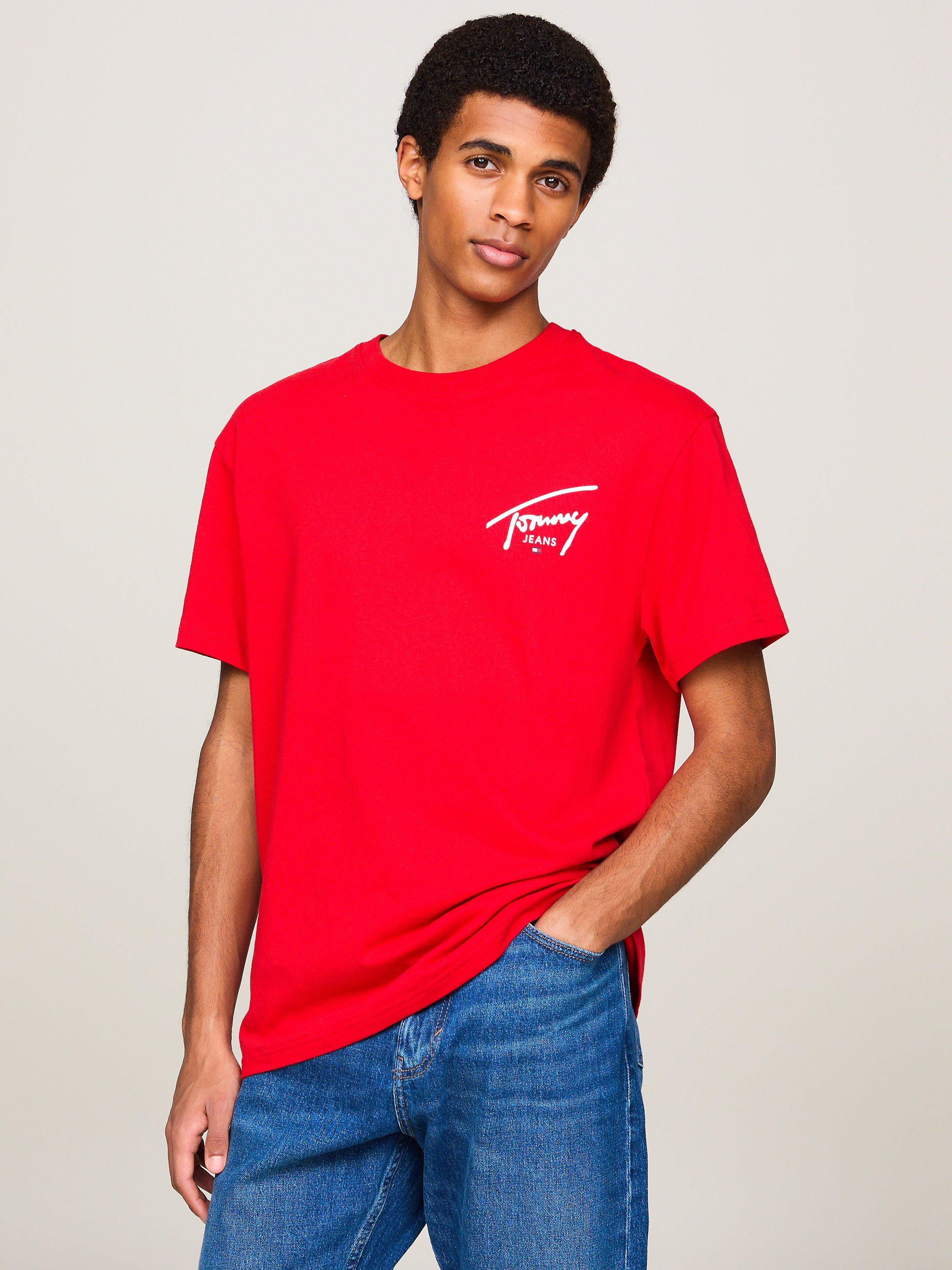 Tommy Jeans Regular Fit T-Shirt, Deep Crimson, Deep Crimson