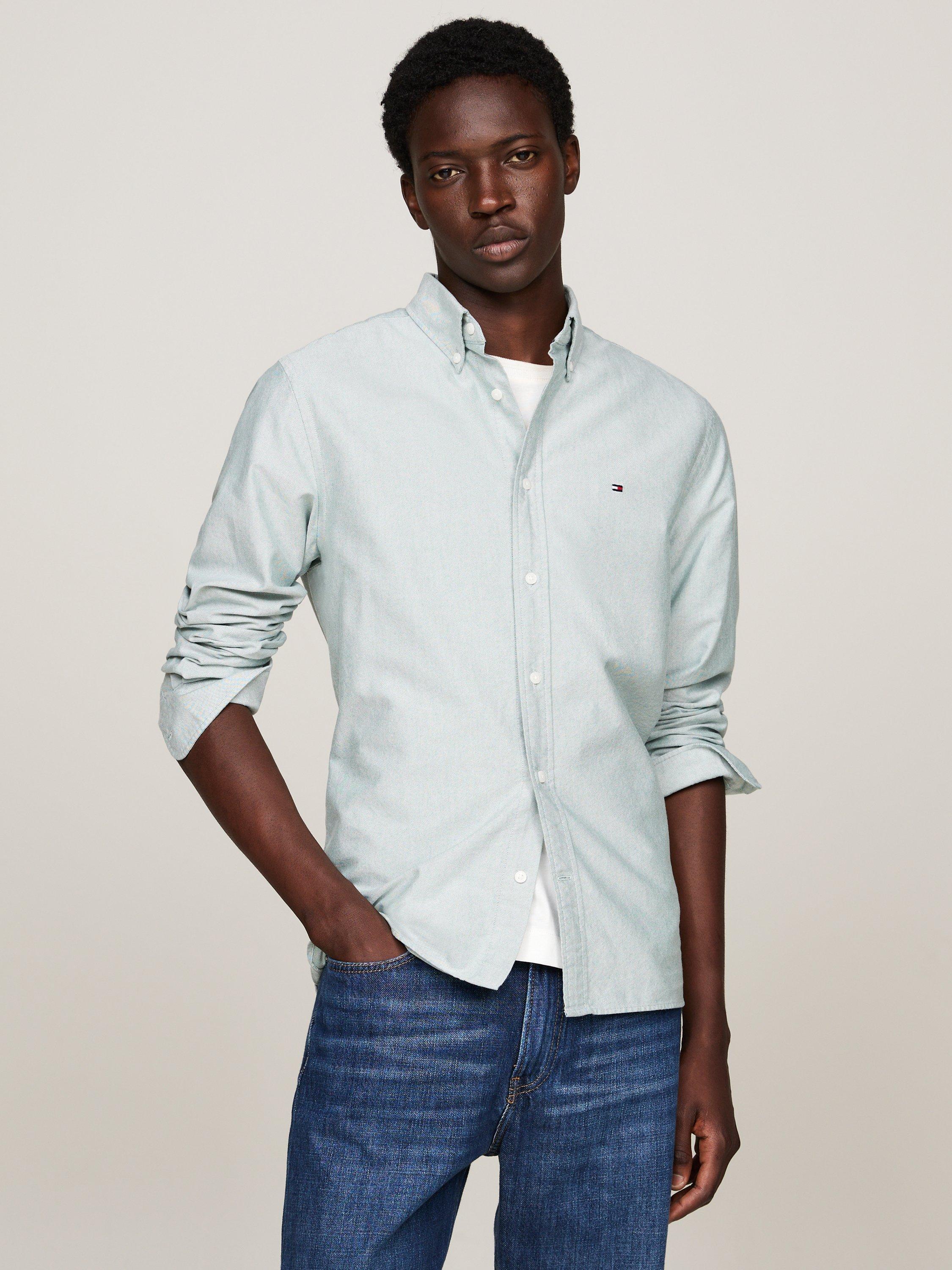 Product image 1 of 6, which shows Tommy Hilfiger Heritage Oxford Shirt, Ornamental Green, L