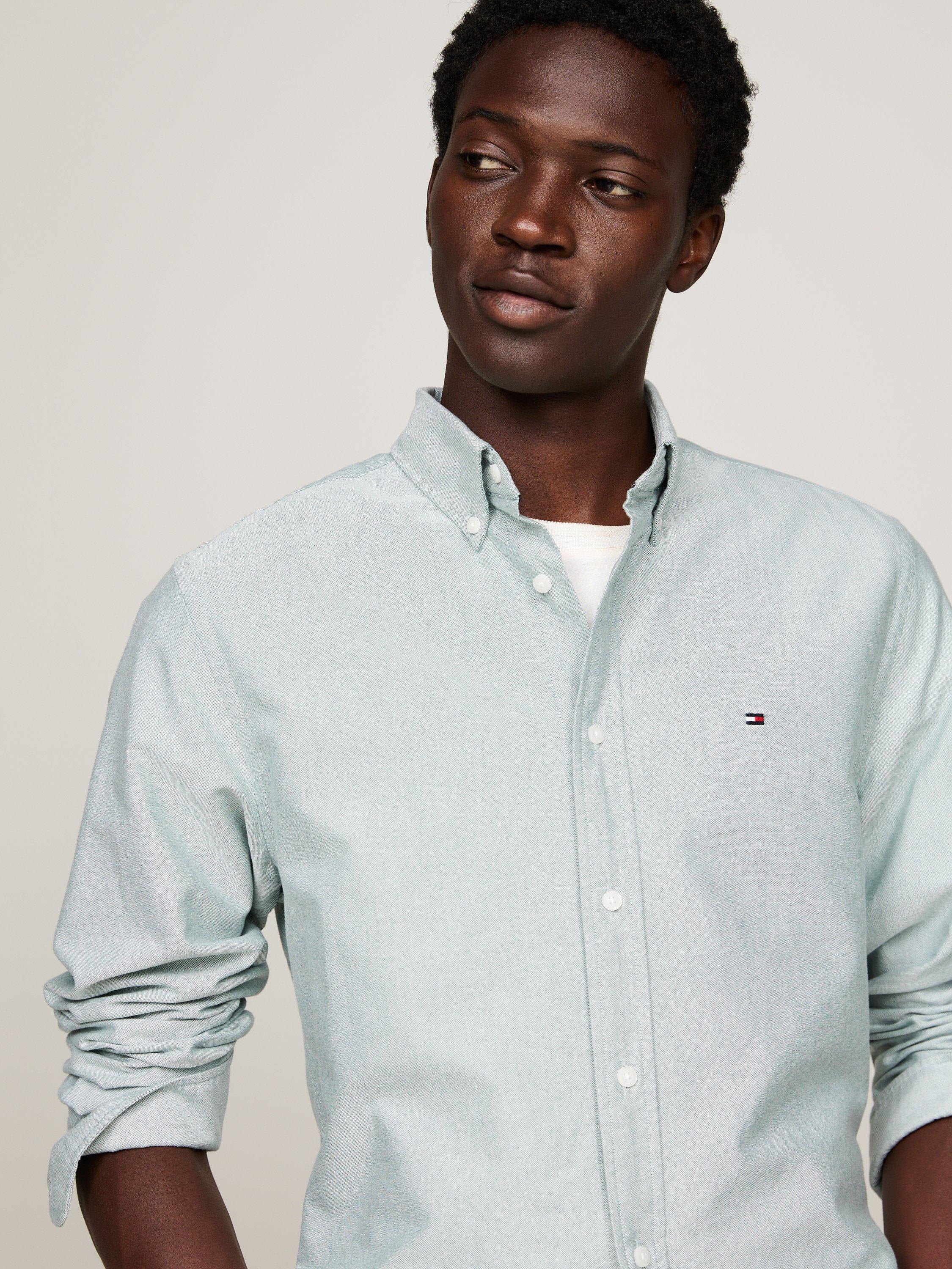 Product image 3 of 6, which shows Tommy Hilfiger Heritage Oxford Shirt, Ornamental Green, L