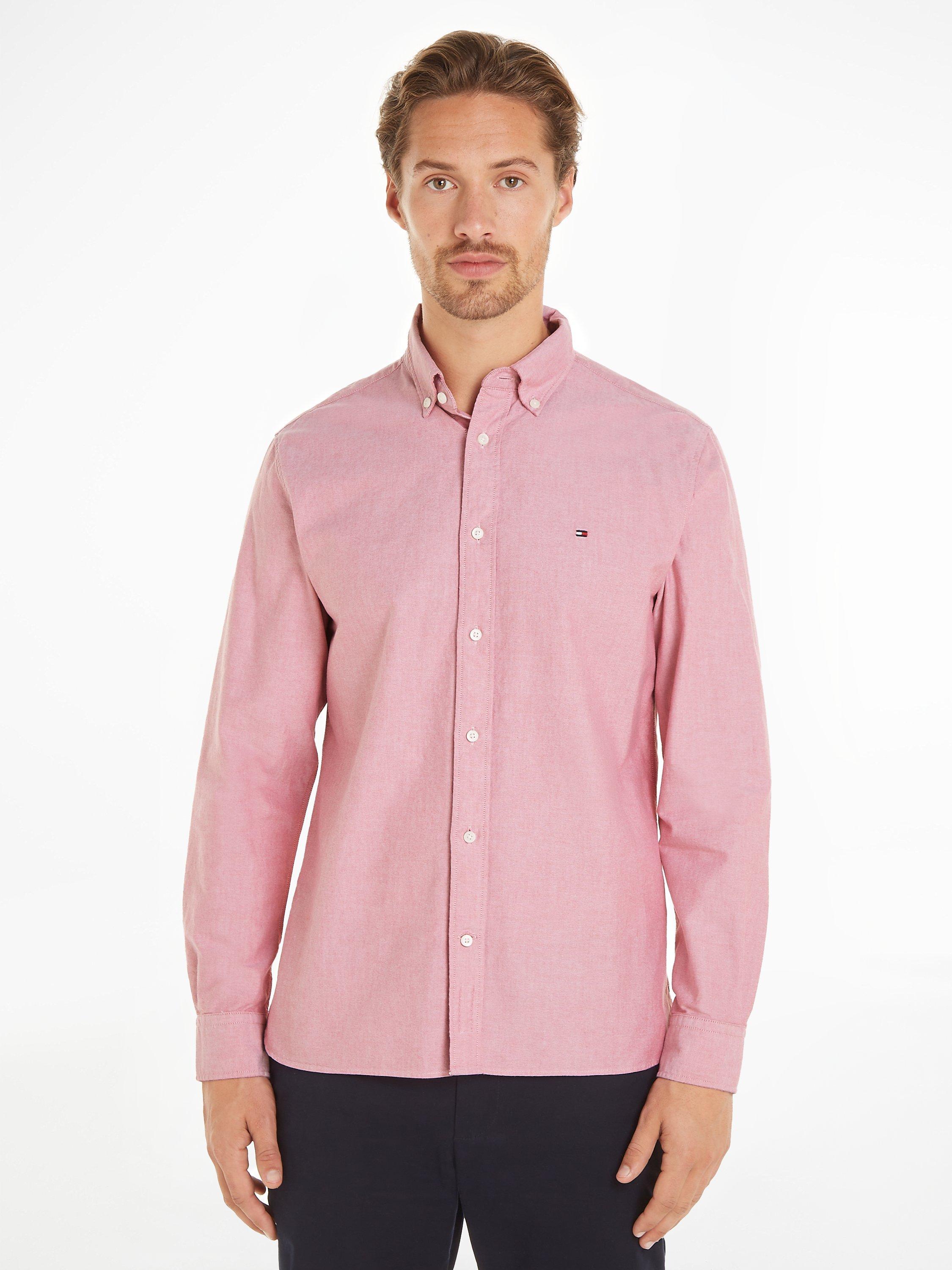 Pink tommy hilfiger shirt online