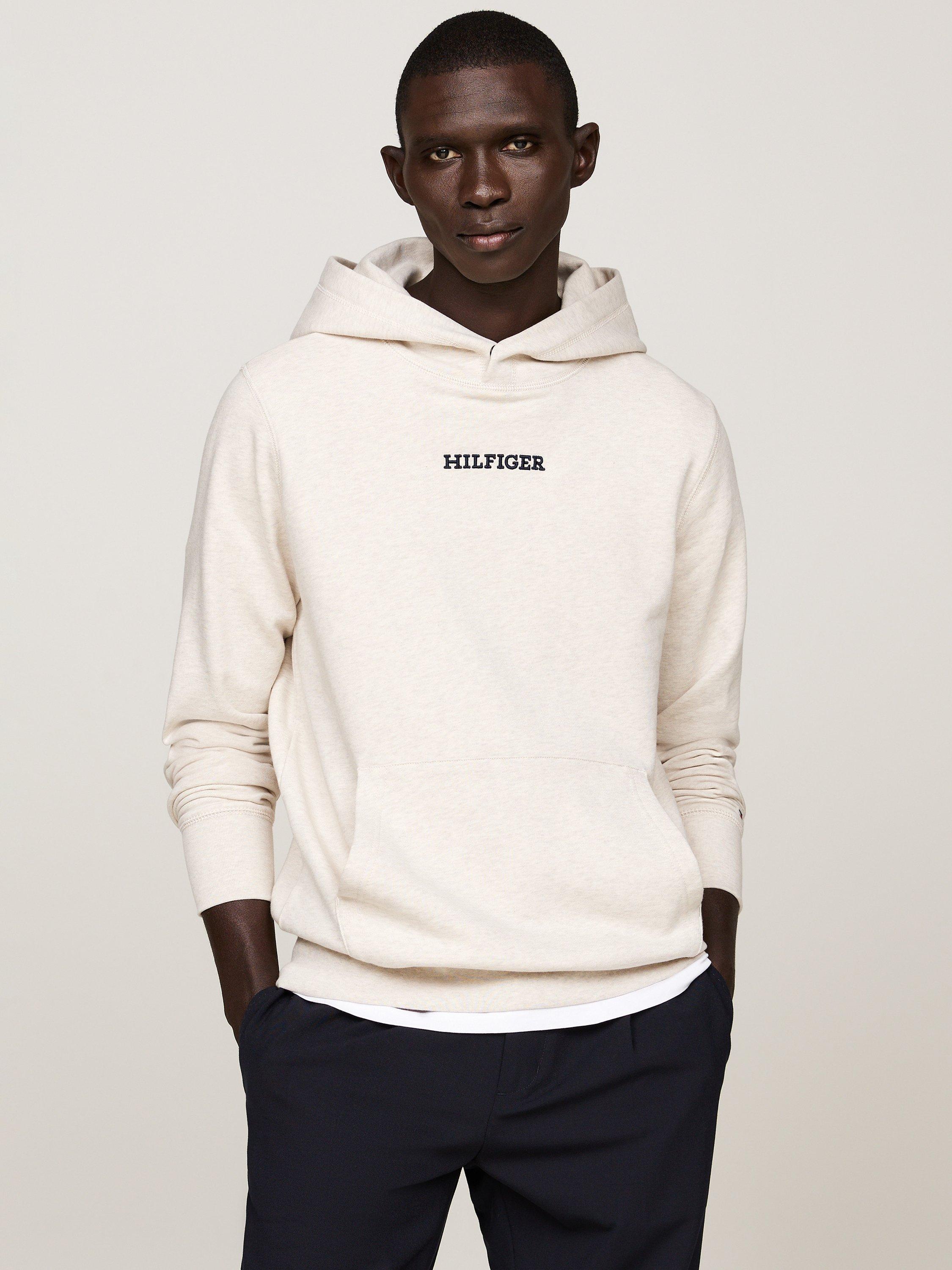Tommy Hilfiger Mono Logo Hoodie, Heathered Oatmilk