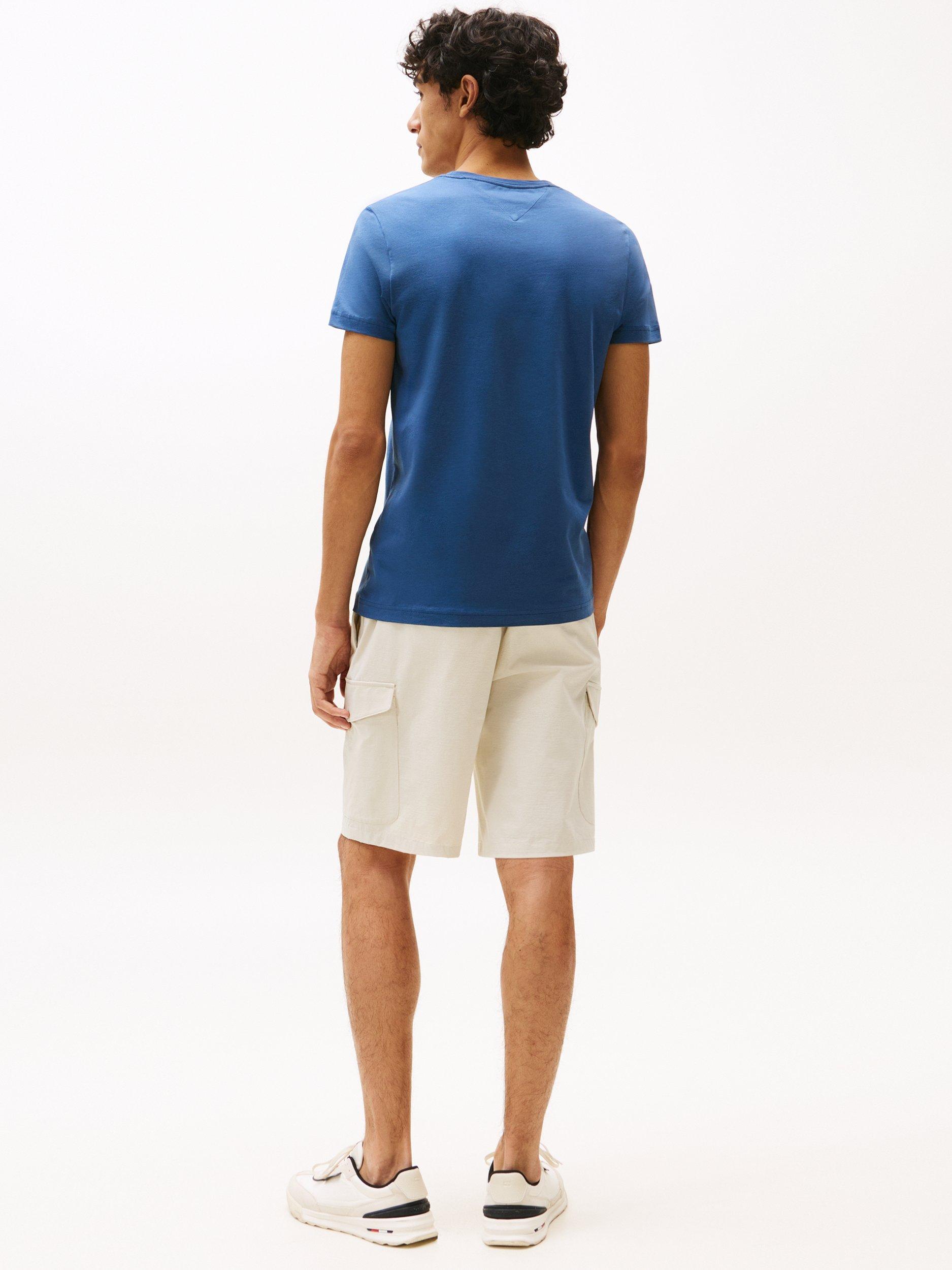 Product image 2 of 5, which shows Tommy Hilfiger Slim Fit Stretch T-Shirt, Aegean Sea, XS