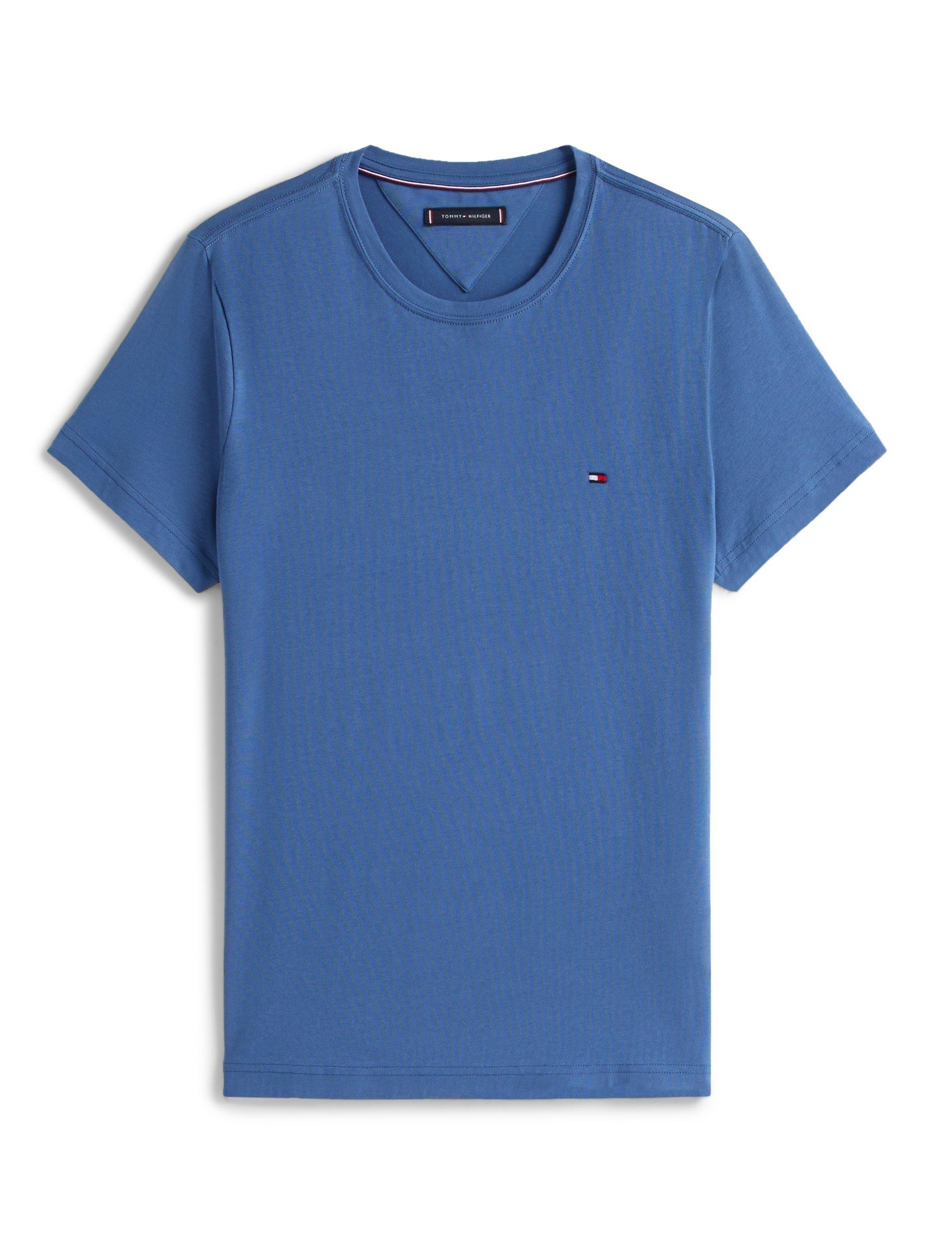 Product image 4 of 5, which shows Tommy Hilfiger Slim Fit Stretch T-Shirt, Aegean Sea, XS