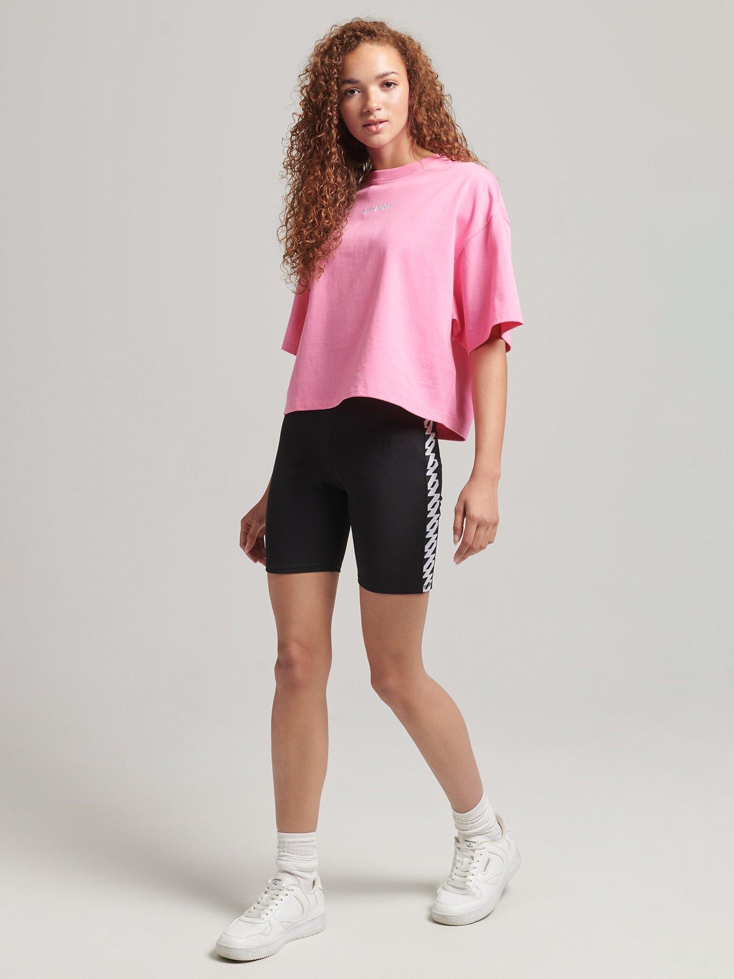 Product image 2 of 4, which shows Superdry Elastic Logo Cycle Shorts, Black, 8