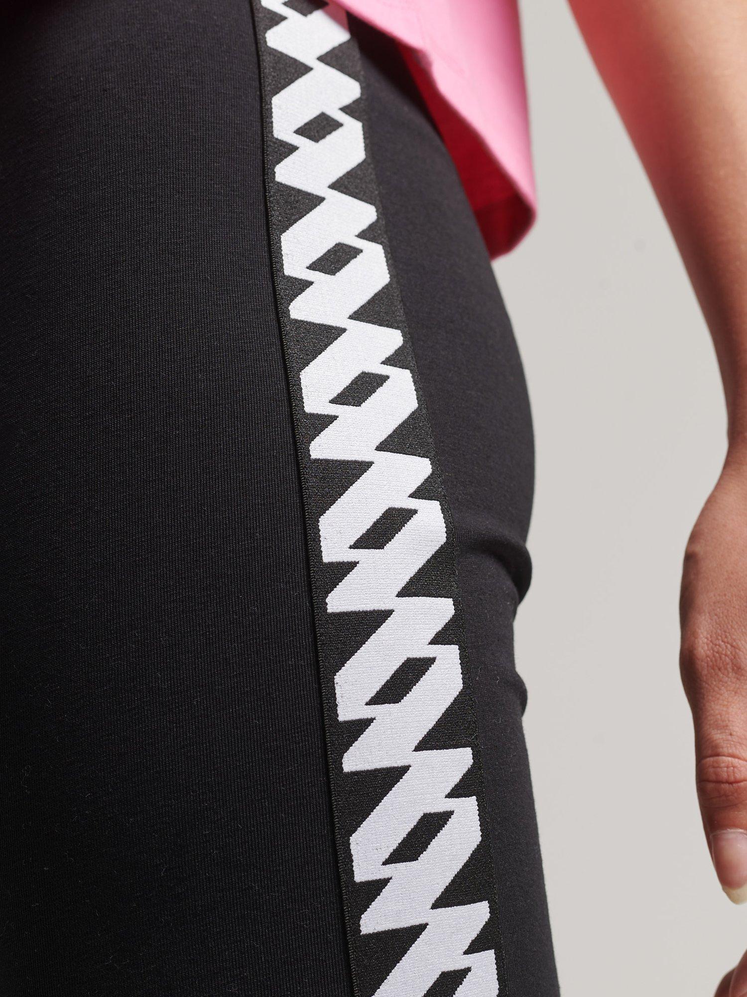 Product image 3 of 4, which shows Superdry Elastic Logo Cycle Shorts, Black, 8