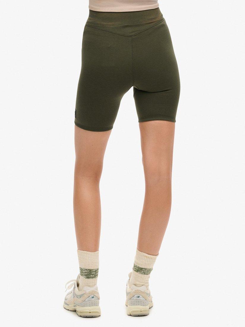 Product image 4 of 4, which shows Superdry Tech Cycling Shorts, Dark Moss, 16