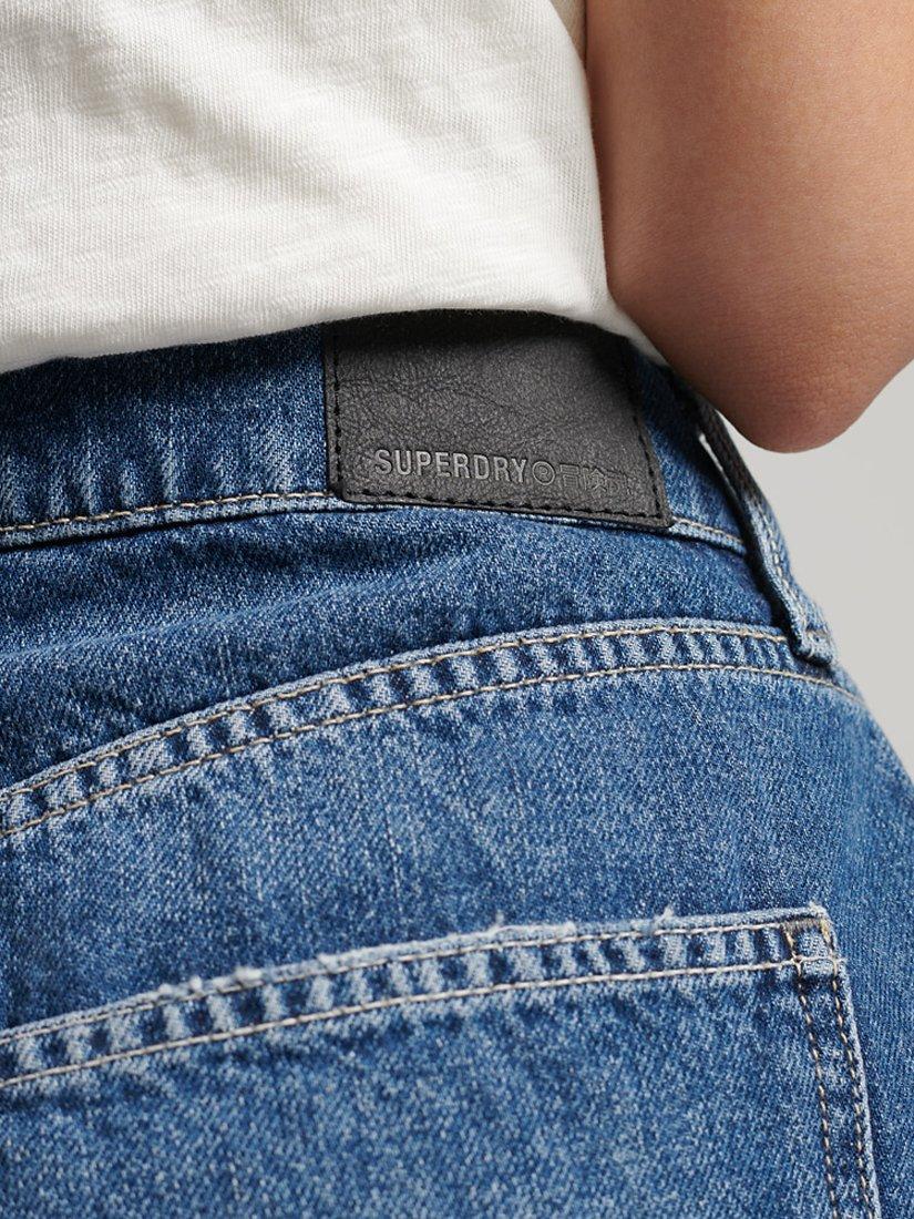 Product image 5 of 5, which shows Superdry Vintage High Rise Cut Off Shorts, Madison Mid Blue, 30