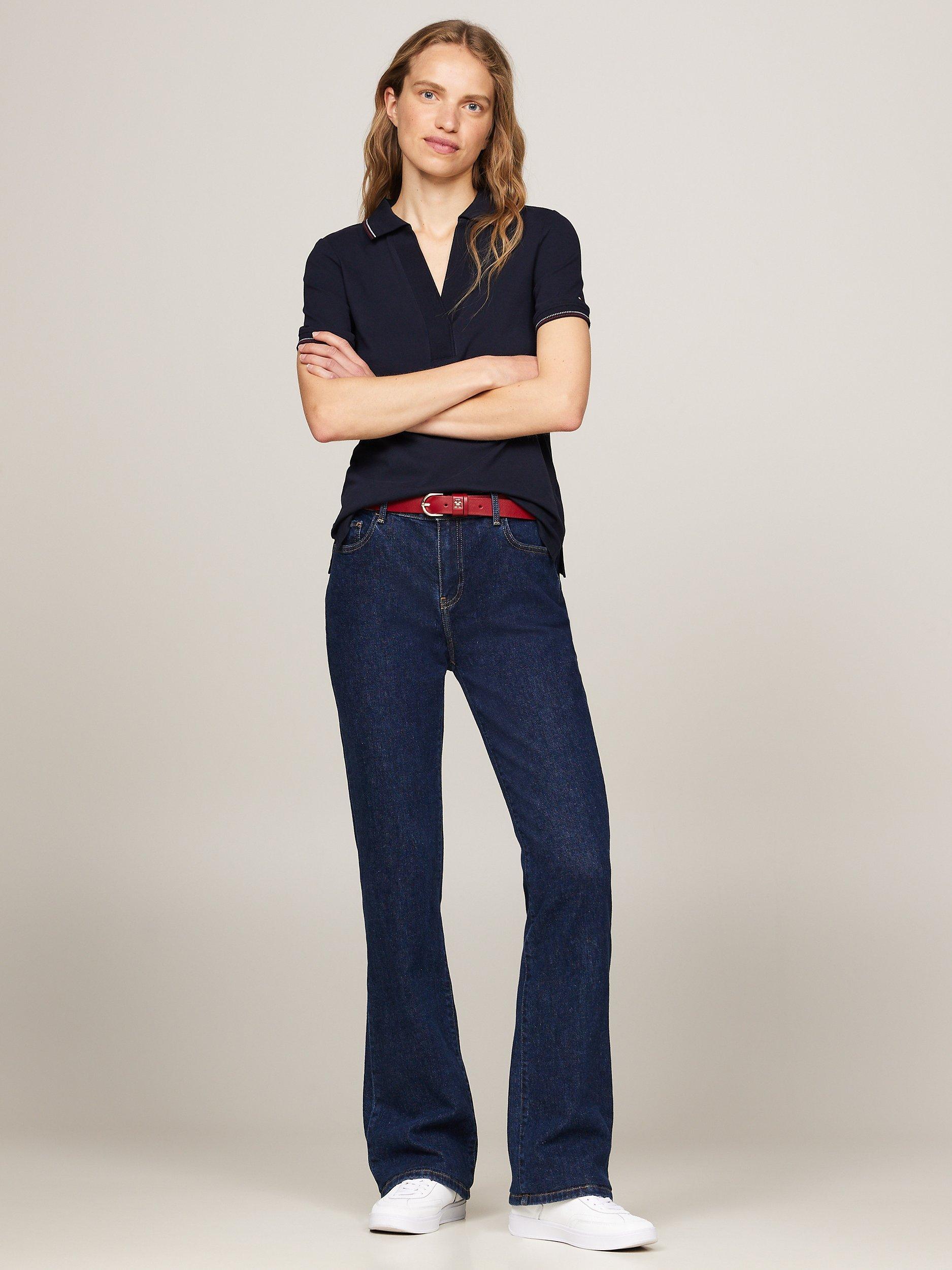 Tommy Hilfiger Slim V-Neck Polo Shirt, Navy