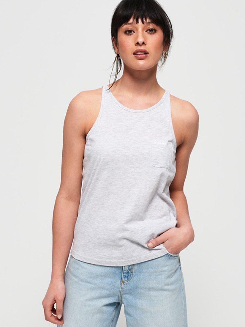 Superdry Orange Label Essential Tank Top, Ice Marl