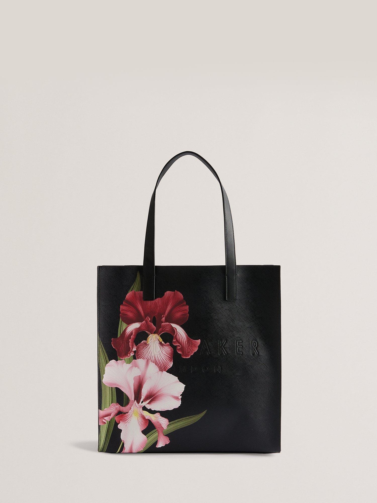 Ted Baker Botanin Botanical Print Large Icon Tote Bag, Black/Multi
