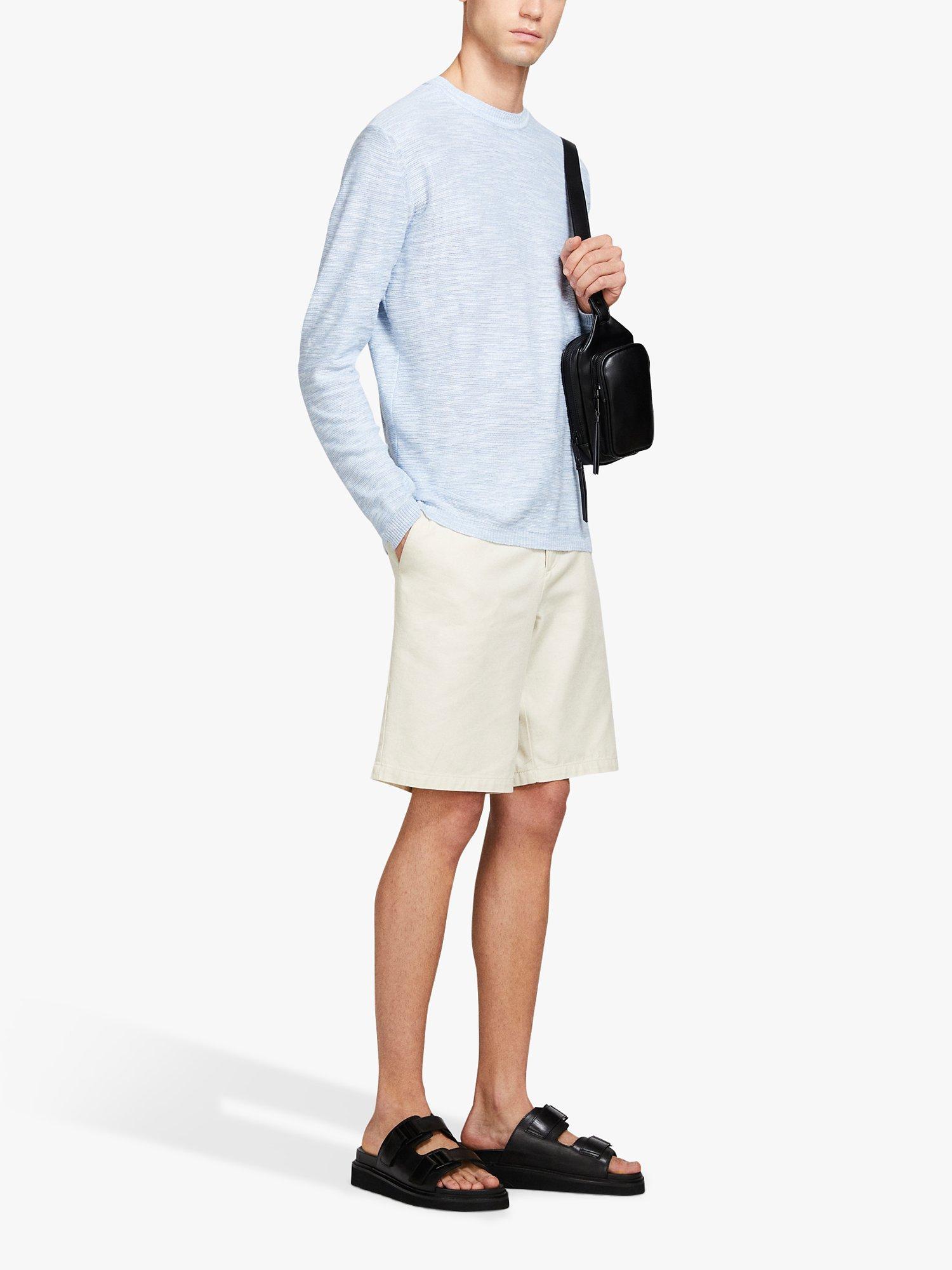 Product image 4 of 5, which shows SISLEY Cotton Blend Marl Jumper, Light Blue, XXL