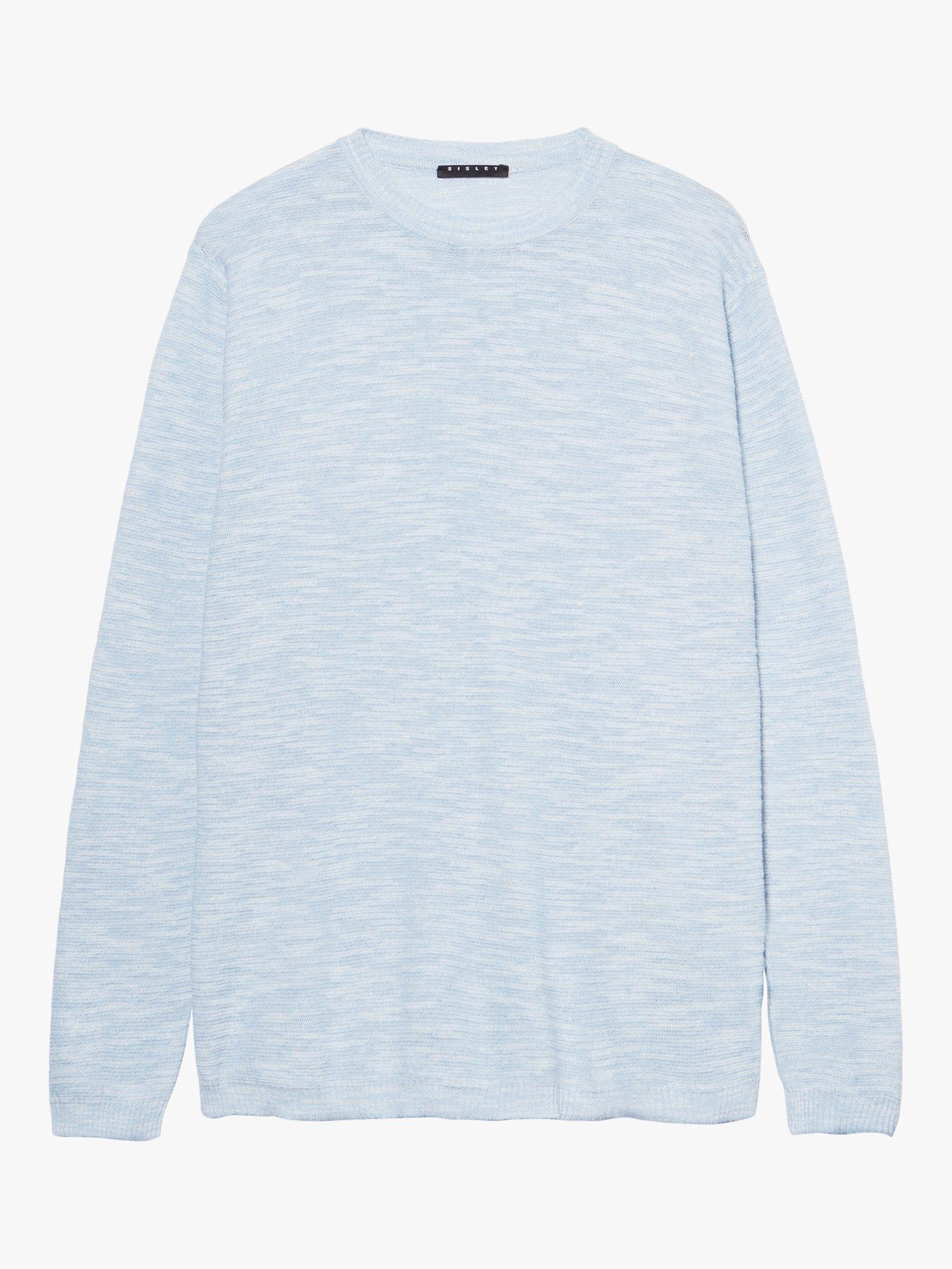 Product image 5 of 5, which shows SISLEY Cotton Blend Marl Jumper, Light Blue, XXL