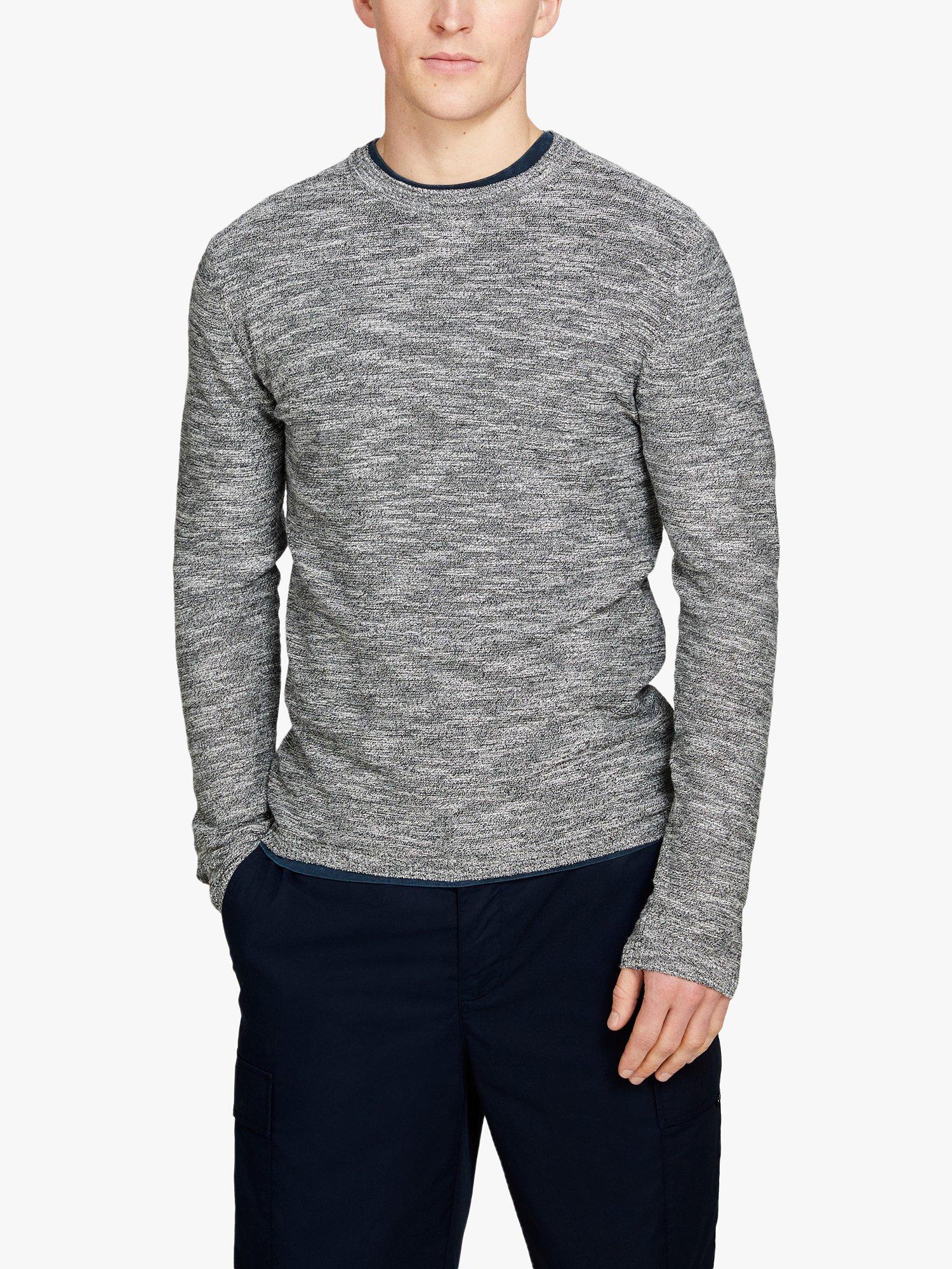 Product image 1 of 5, which shows SISLEY Cotton Blend Marl Jumper, Light Grey, XXL