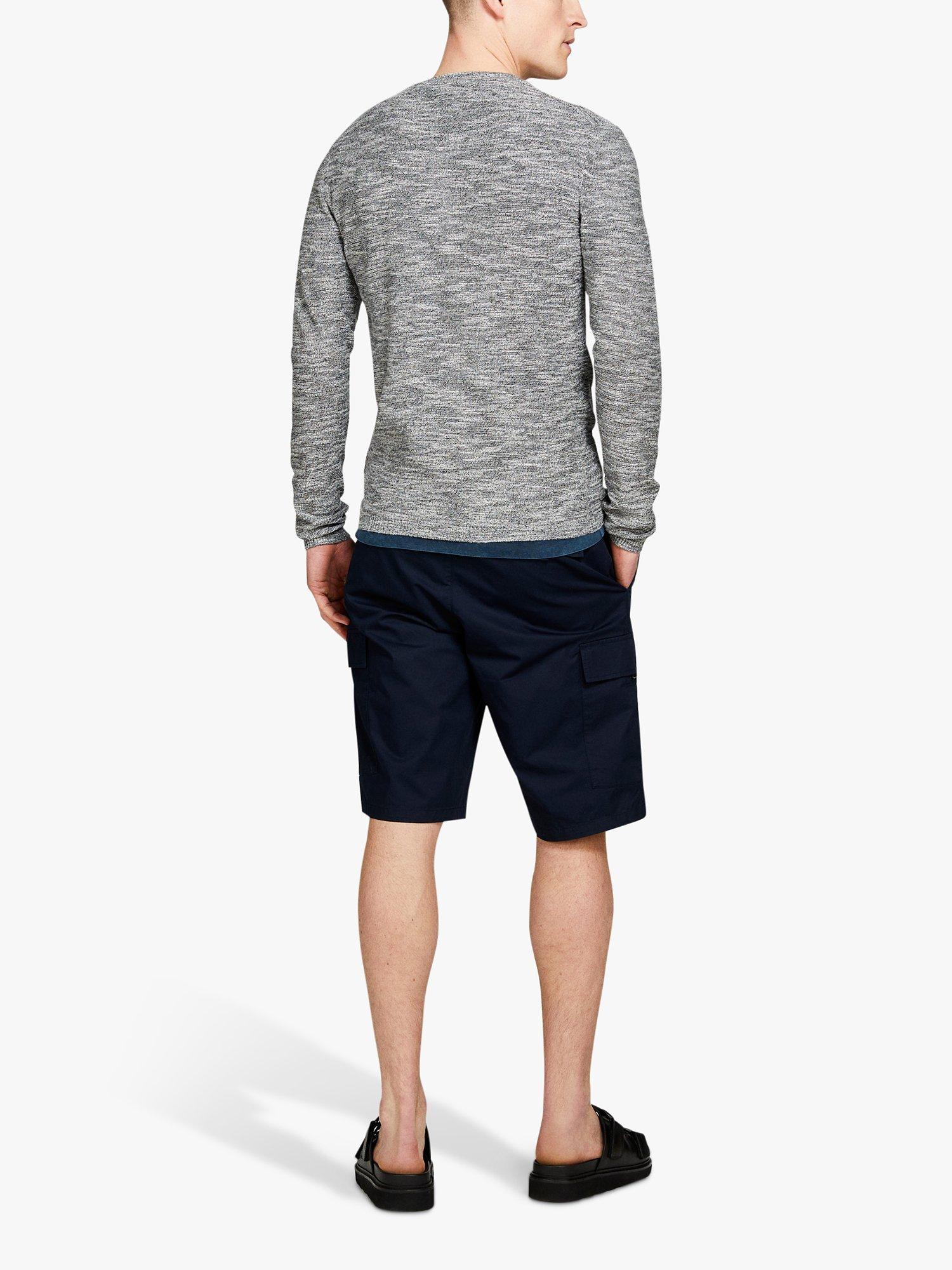 Product image 2 of 5, which shows SISLEY Cotton Blend Marl Jumper, Light Grey, XXL