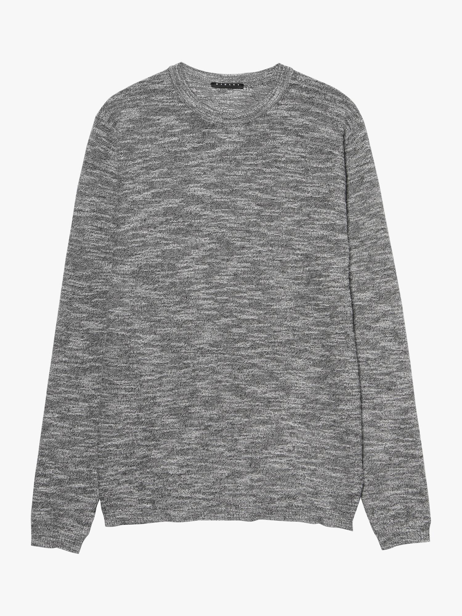 Product image 5 of 5, which shows SISLEY Cotton Blend Marl Jumper, Light Grey, XXL
