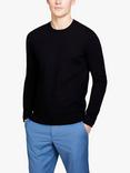 SISLEY Slim Fit Crew Neck Cotton Blend Jumper