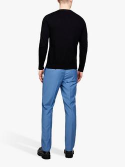 SISLEY Slim Fit Crew Neck Cotton Blend Jumper - view 2, Black