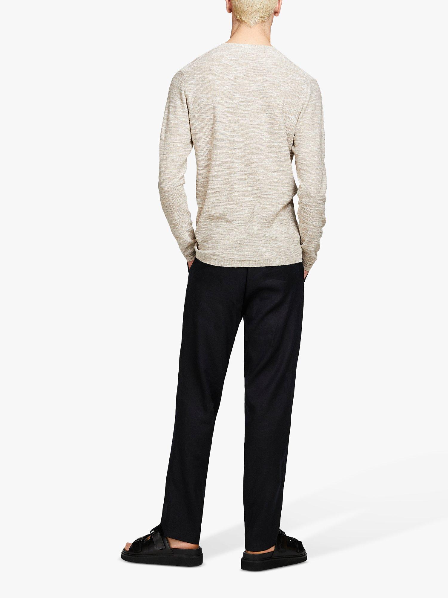 Product image 2 of 5, which shows SISLEY Cotton Blend Marl Jumper, Beige, L