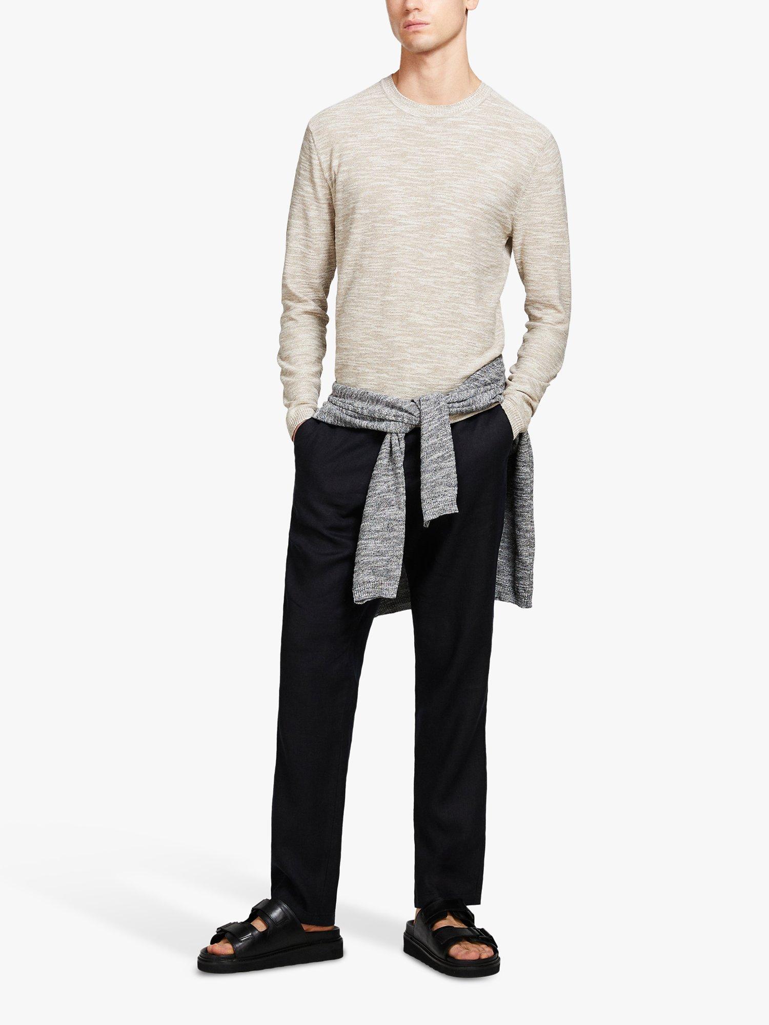 Product image 3 of 5, which shows SISLEY Cotton Blend Marl Jumper, Beige, L