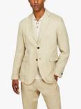 SISLEY Relaxed Fit Linen Blazer, Beige