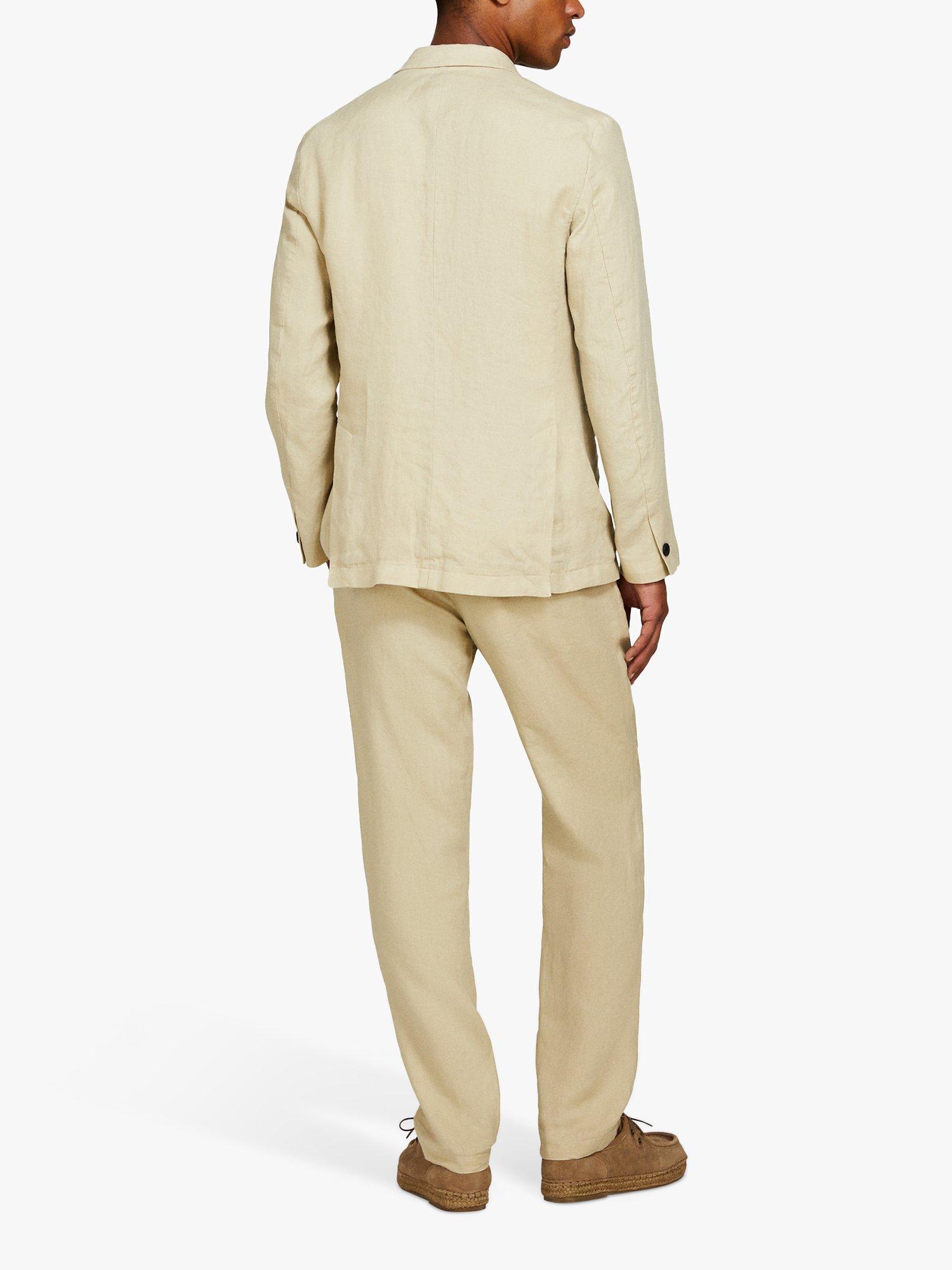 Product image 2 of 5, which shows SISLEY Relaxed Fit Linen Blazer, Beige, 46