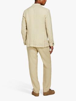 SISLEY Relaxed Fit Linen Blazer - view 2, Beige