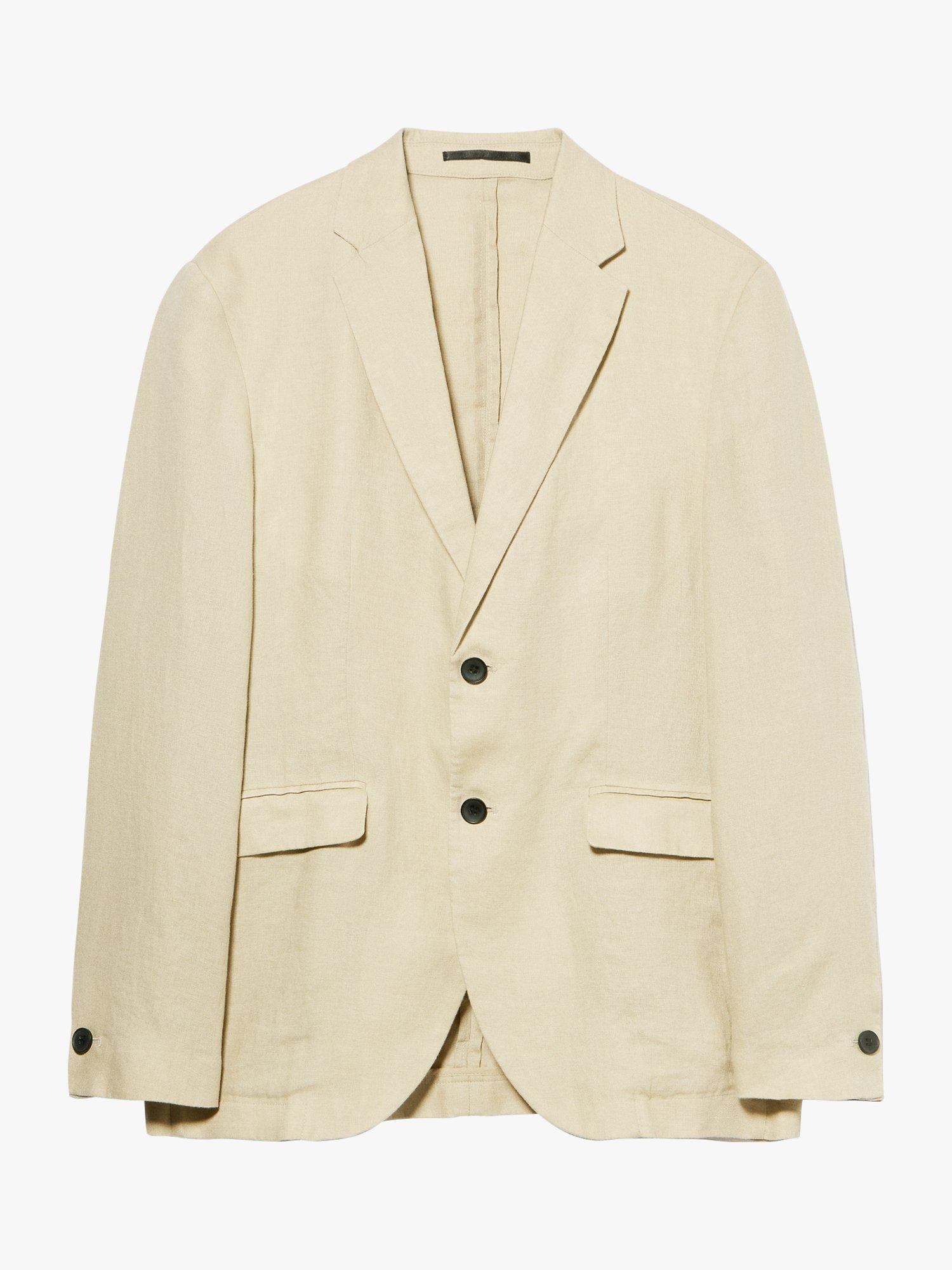 Product image 5 of 5, which shows SISLEY Relaxed Fit Linen Blazer, Beige, 46